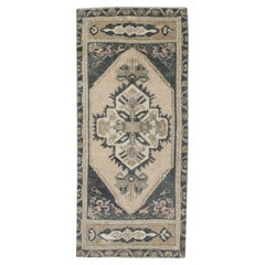 Turkish Mini Rug Oriental Vintage Hand Knotted 1'5" x 3'2" #38