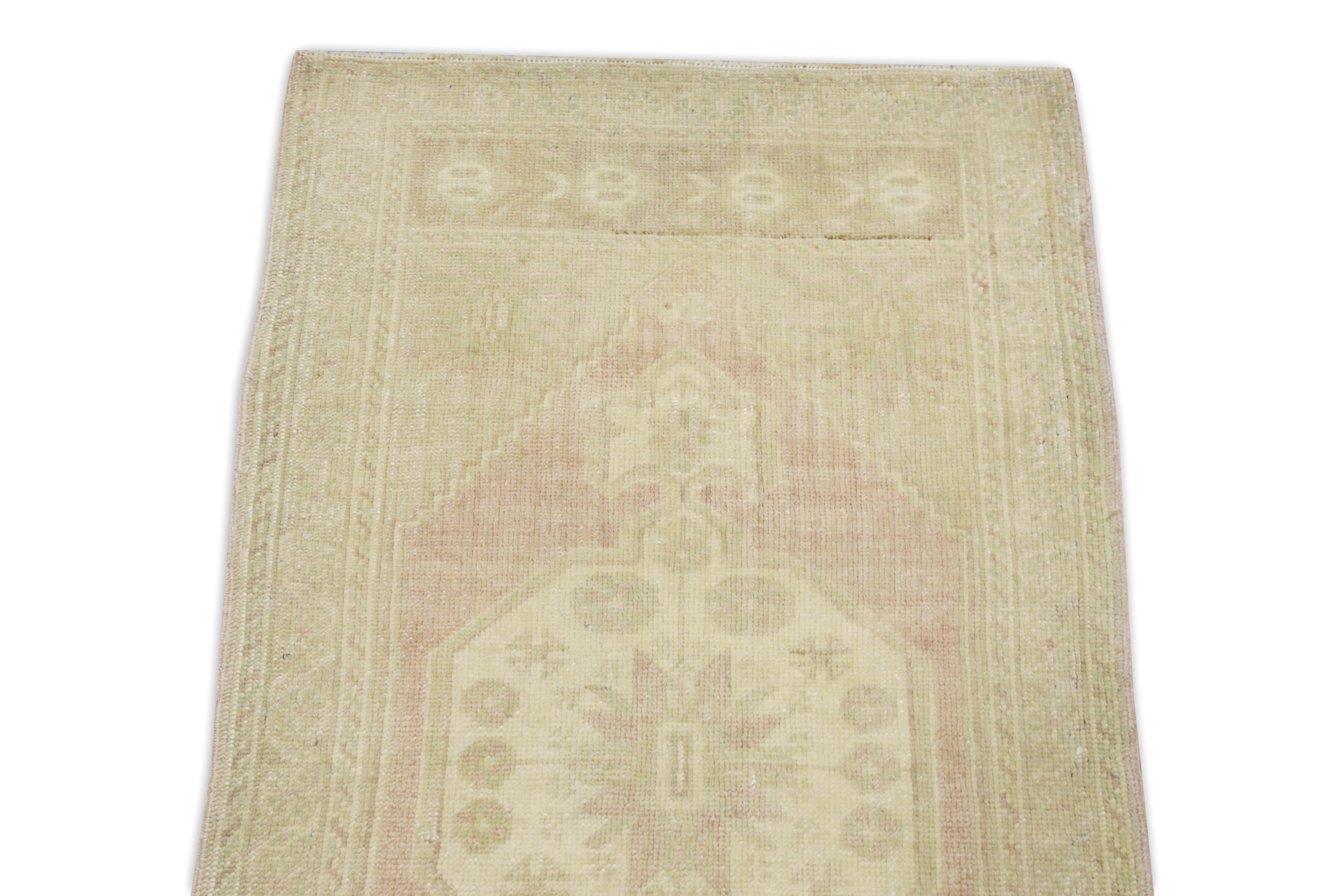 Tribale Mini tappeto turco Oriental Vintage annodato a mano 1'8