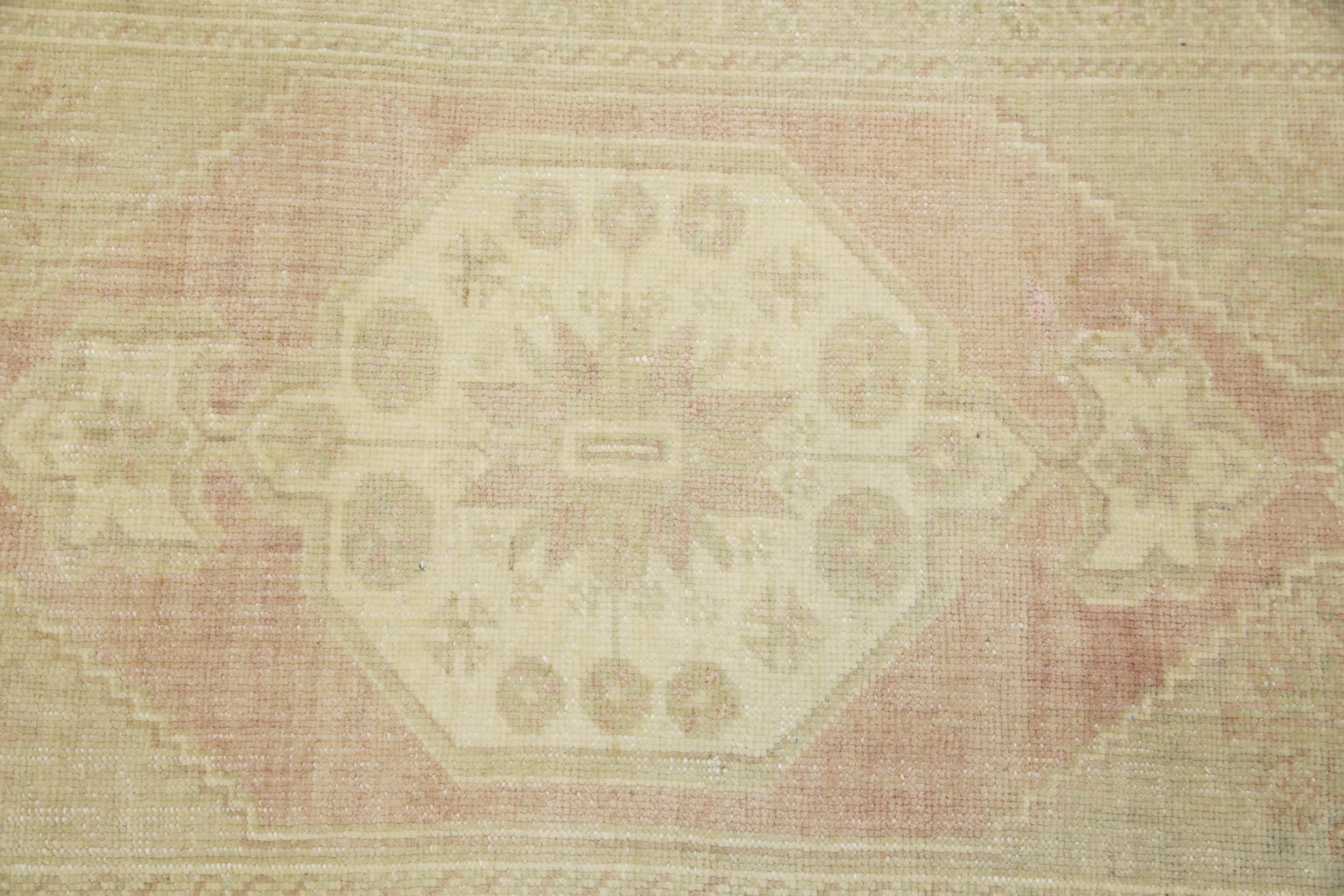 Tintura vegetale Mini tappeto turco Oriental Vintage annodato a mano 1'8