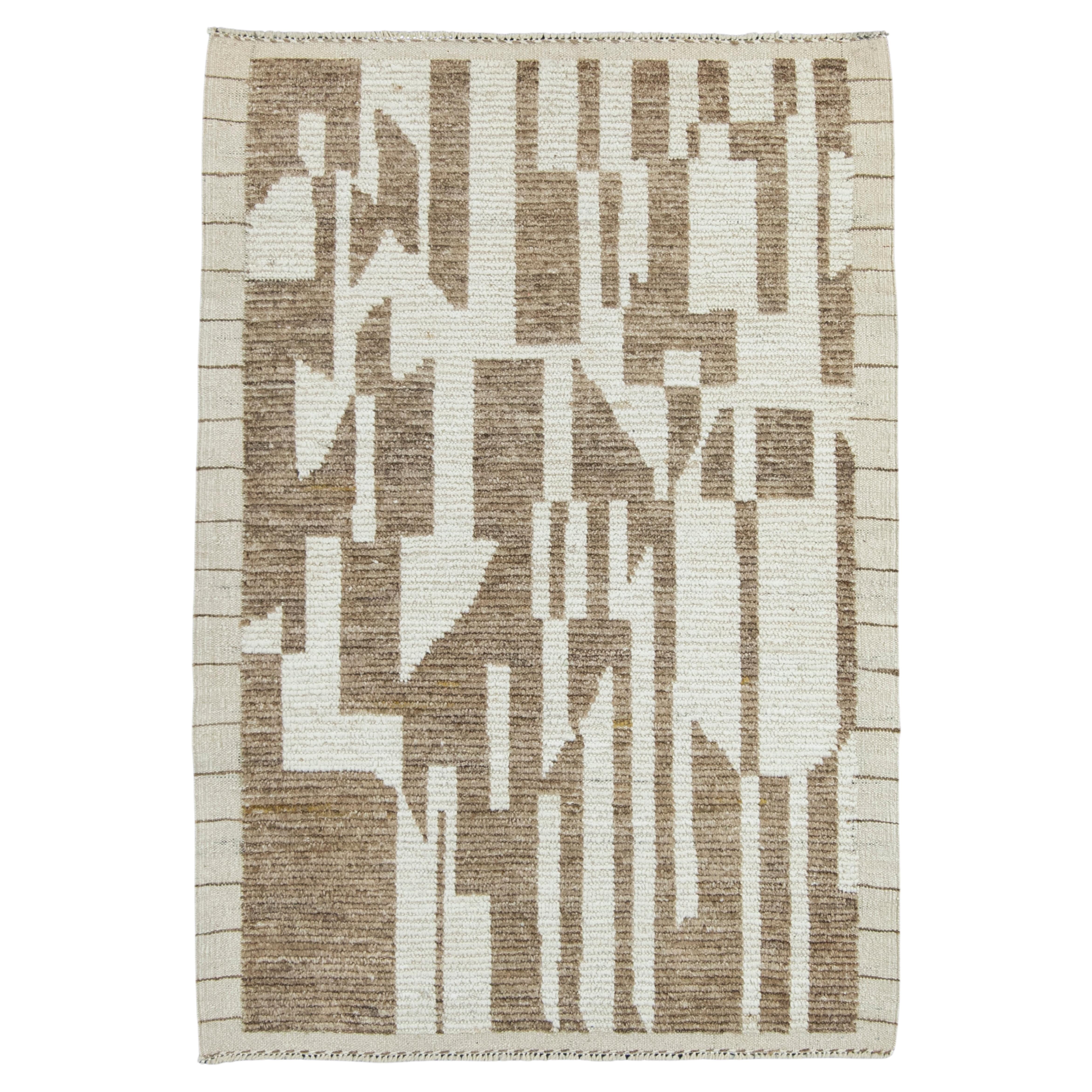 Turkish Modern Handmade Rug 3'7" x 5'2" #17457