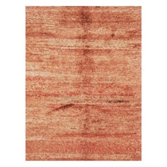 Tapis turc moderniste à abat-jour carré en corail et noir