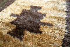 Turkish Mohair and Wool Tülü Rug, 3' x 4', Earth Toned Golden Honey Brown, 1950
