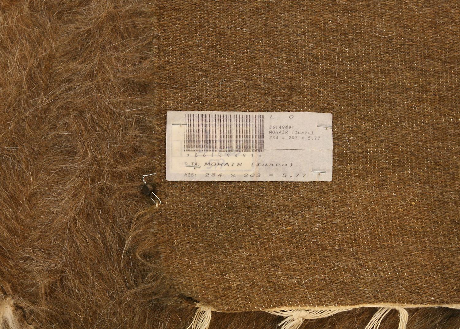 Turkish Mohair Brown Wool Carpet, XXI Century For Sale 1