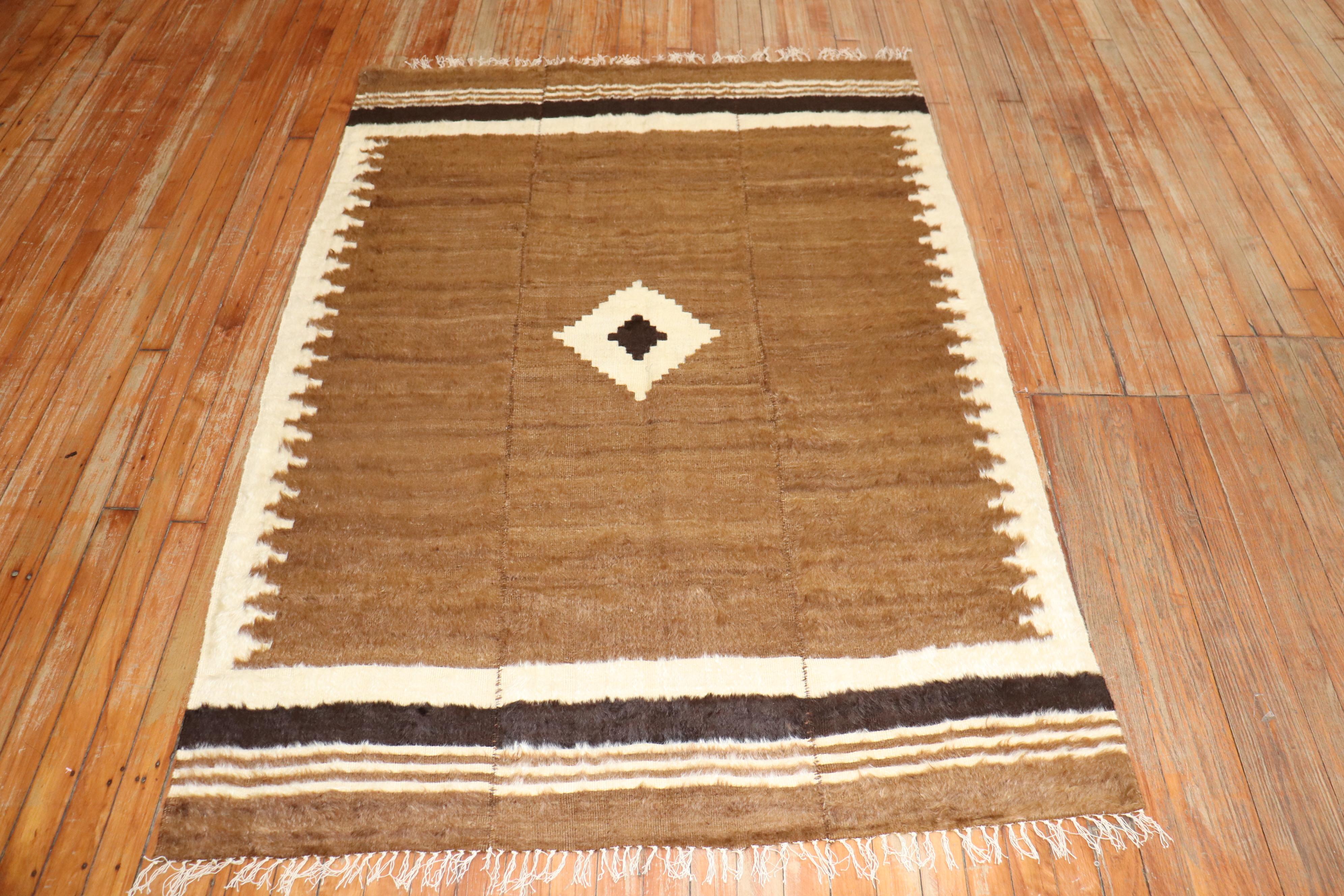 Mid-Century Modern Turkish Mohair Rug For Sale