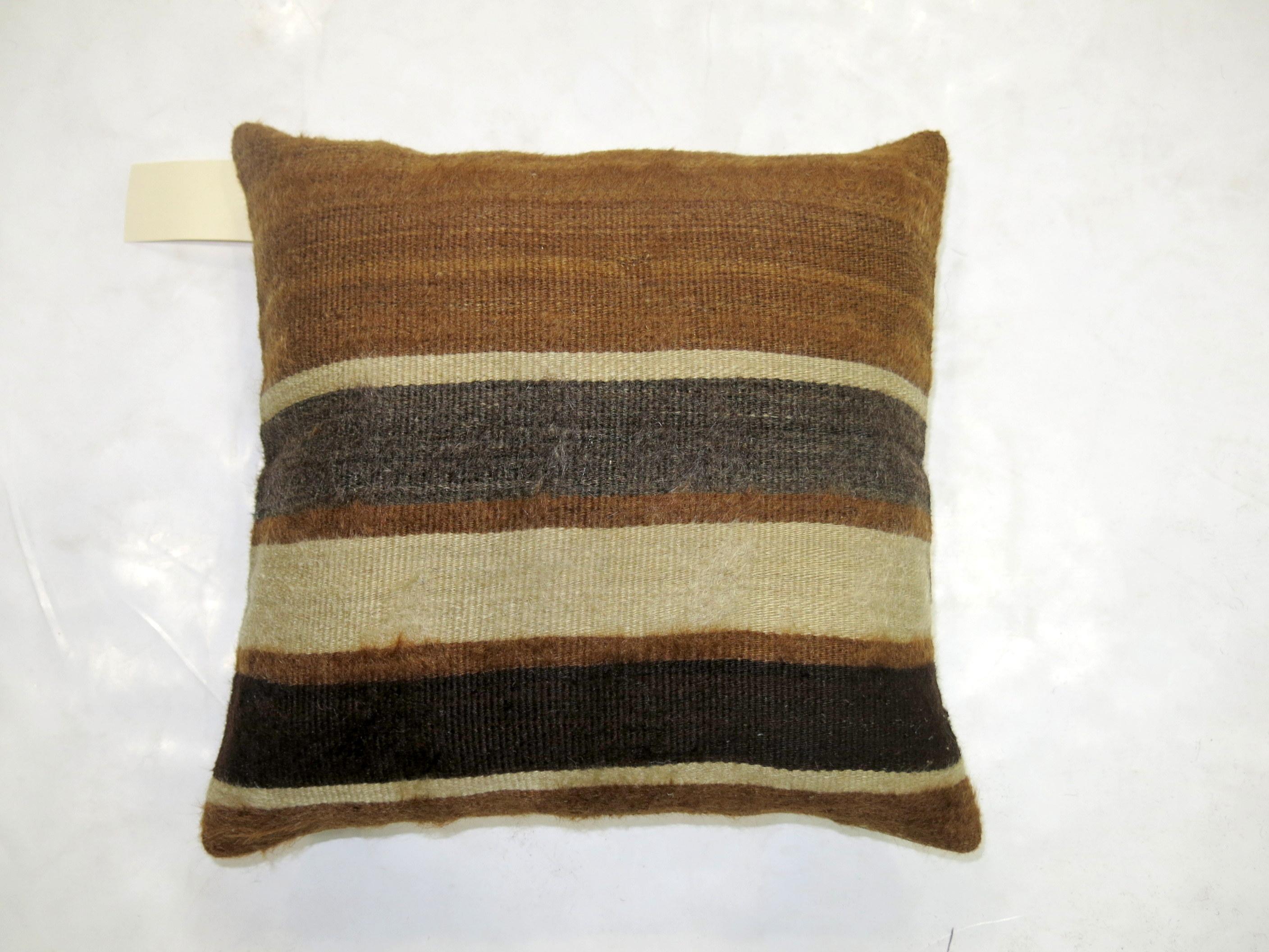 Modern Turkish Mohair Rug Pillow