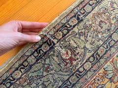 Turkish-Mongol Ghom Persian Rug – Tree of Life Design  67.7 x 35.8