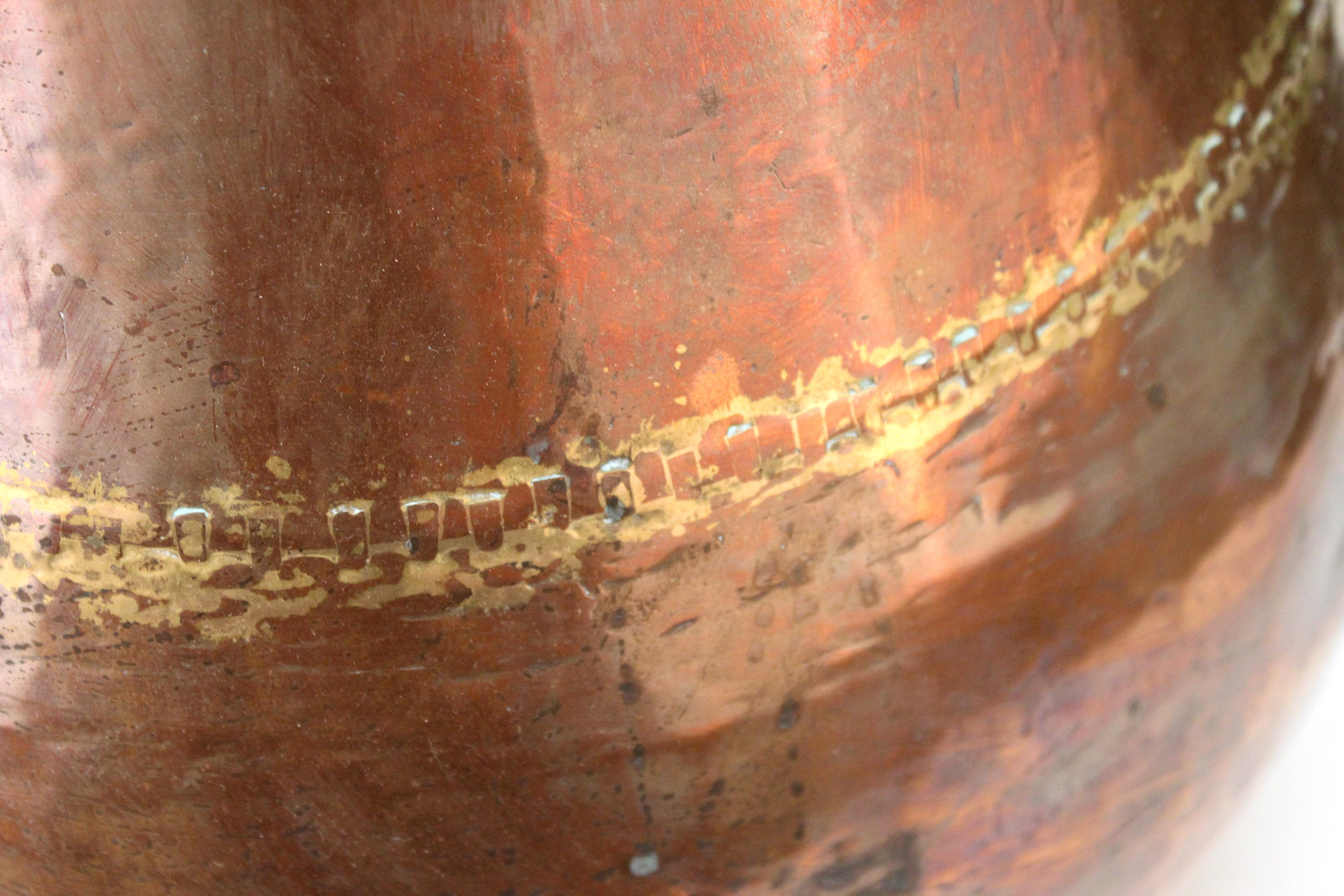 Turkish Monumental Hammered Copper Pitcher 4