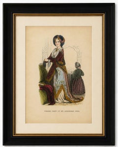Türkische Adlige in osmanischer Hoftracht - Antike Lithographie, um 1852