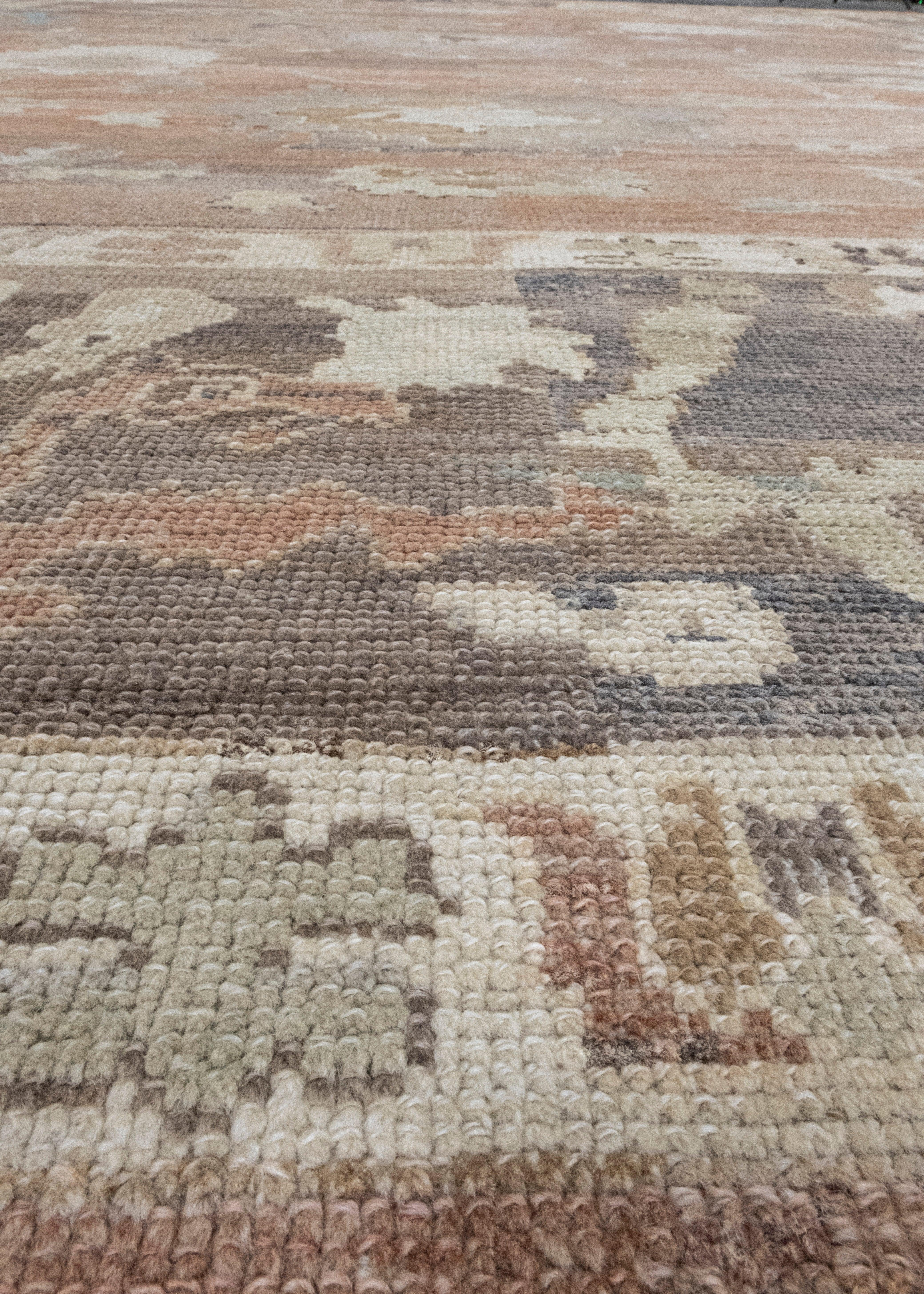 Contemporary Turkish Old Wool Oushak Rug 12' x 15' #17094