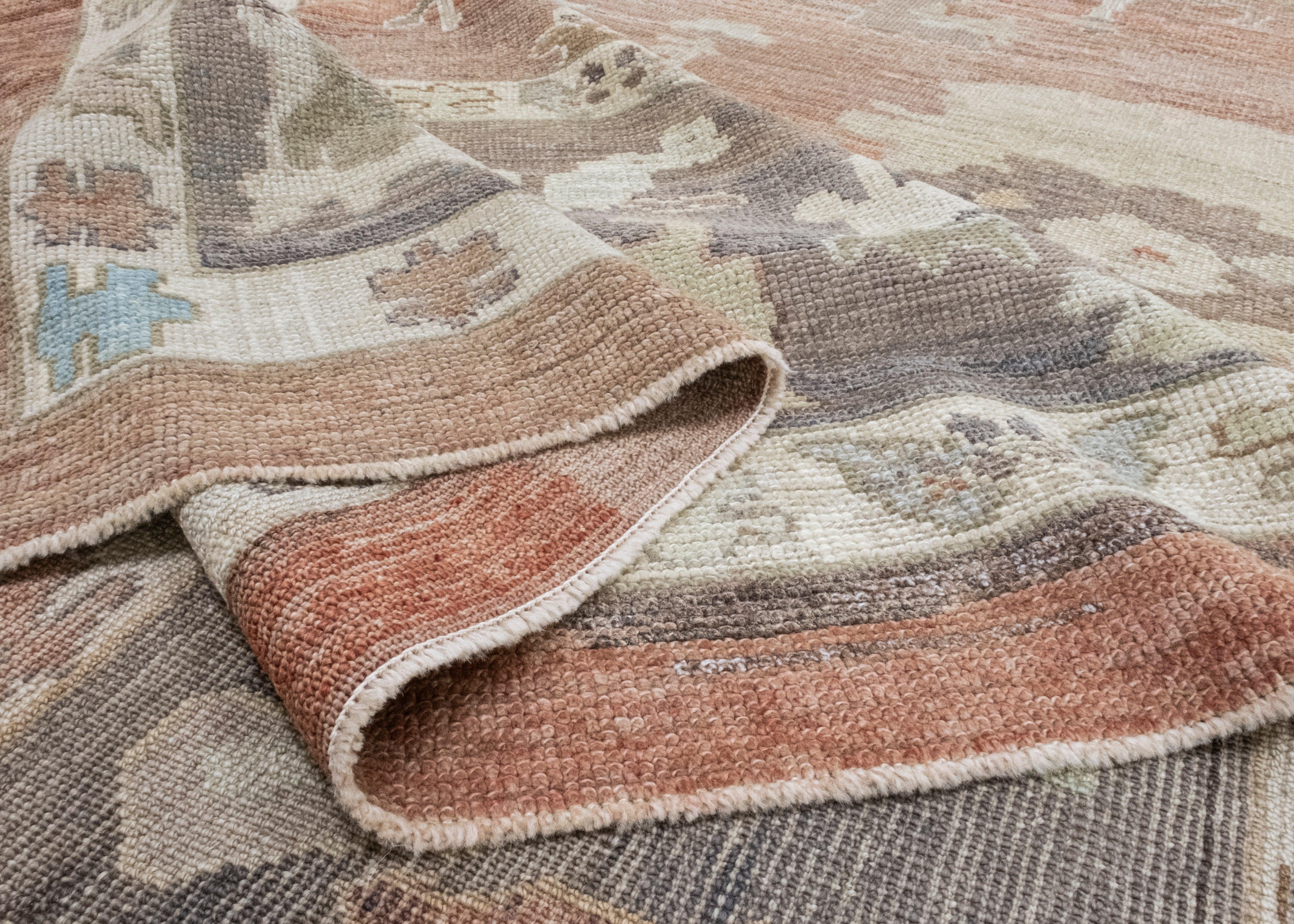 Turkish Old Wool Oushak Rug 12' x 15' #17094 3