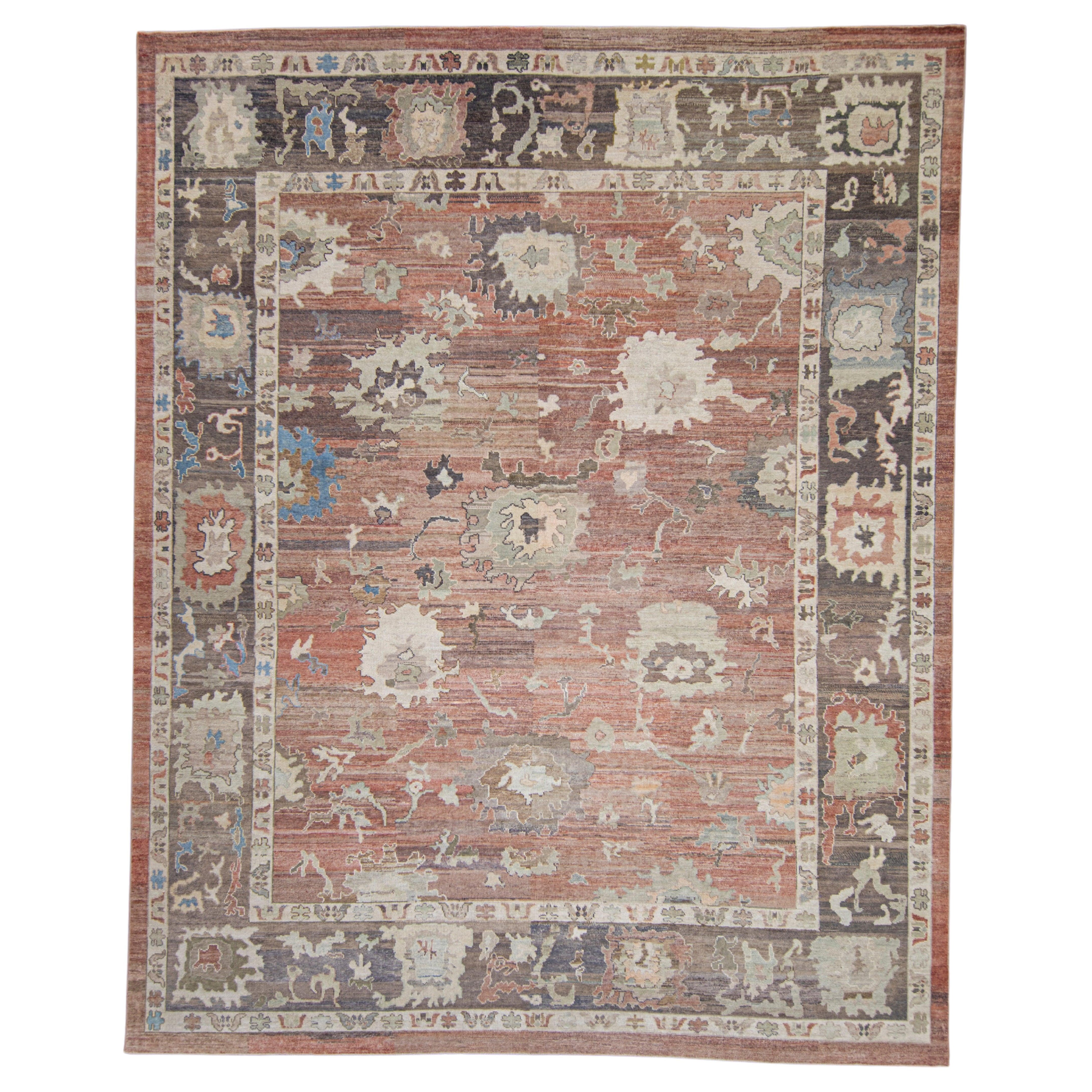 Turkish Old Wool Oushak Rug 12
 x 15
 #17094