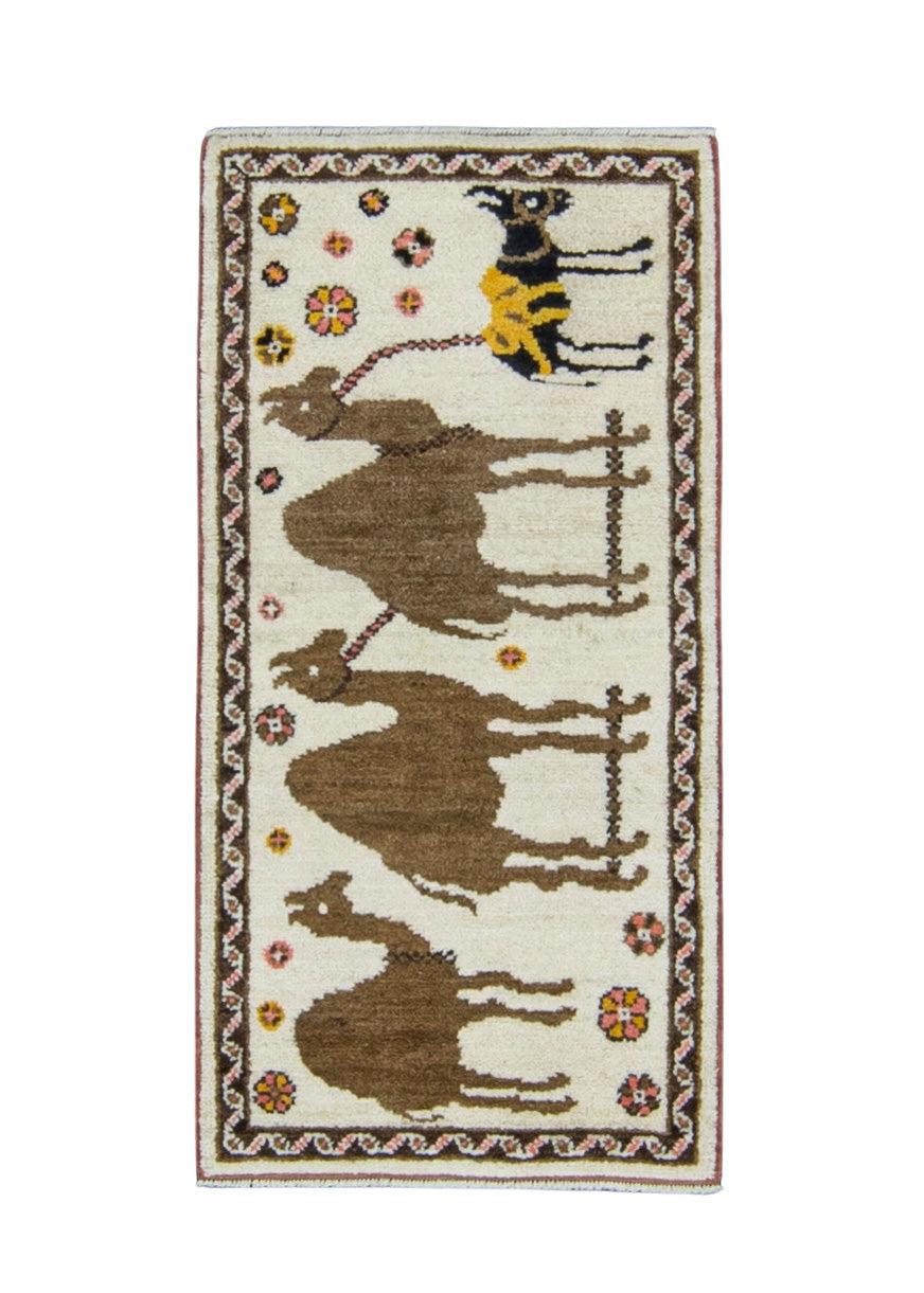 Tapis Oushak en laine ancienne de Turquie 2'9
