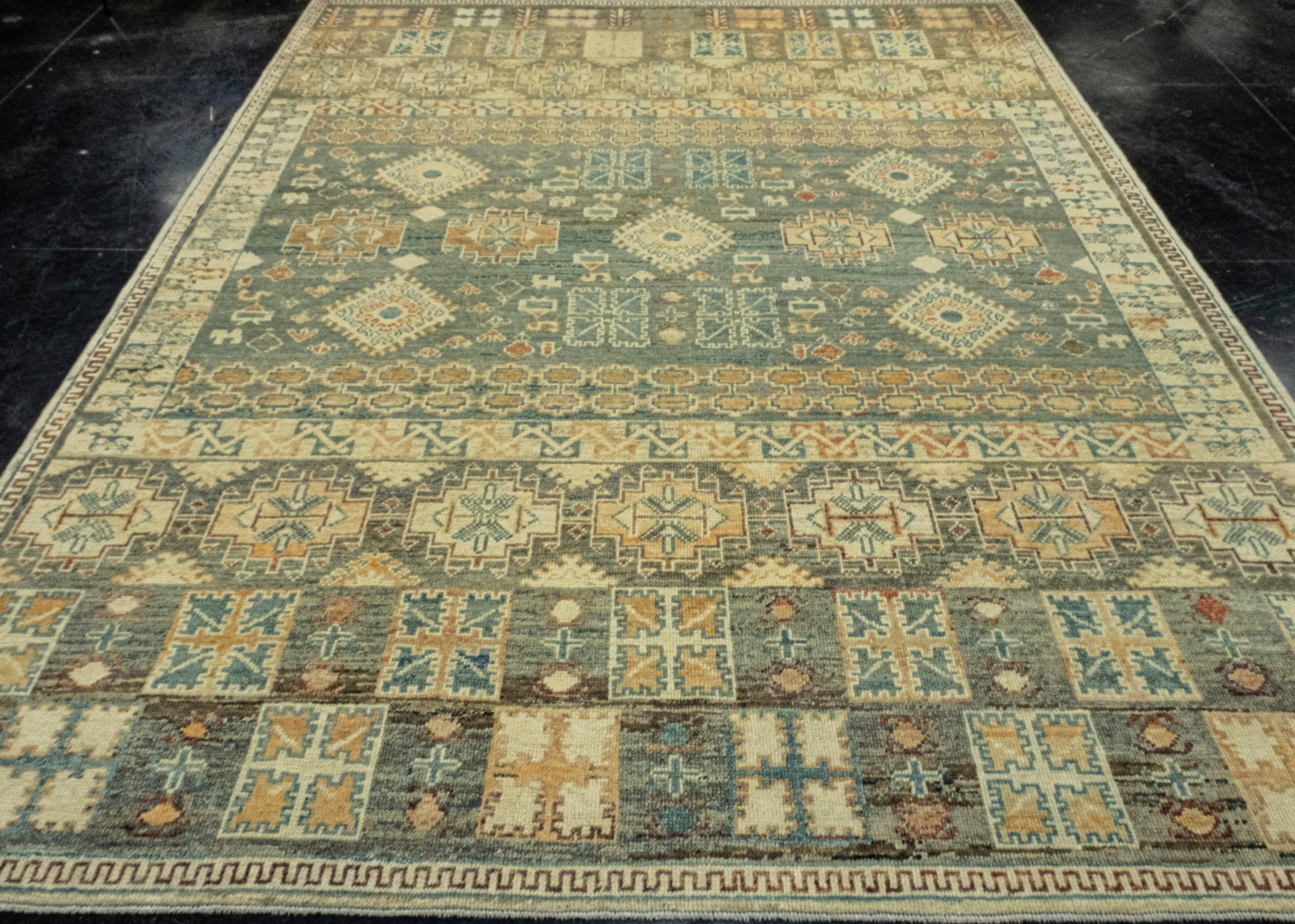 Turkish Old Wool Oushak Rug 7'11