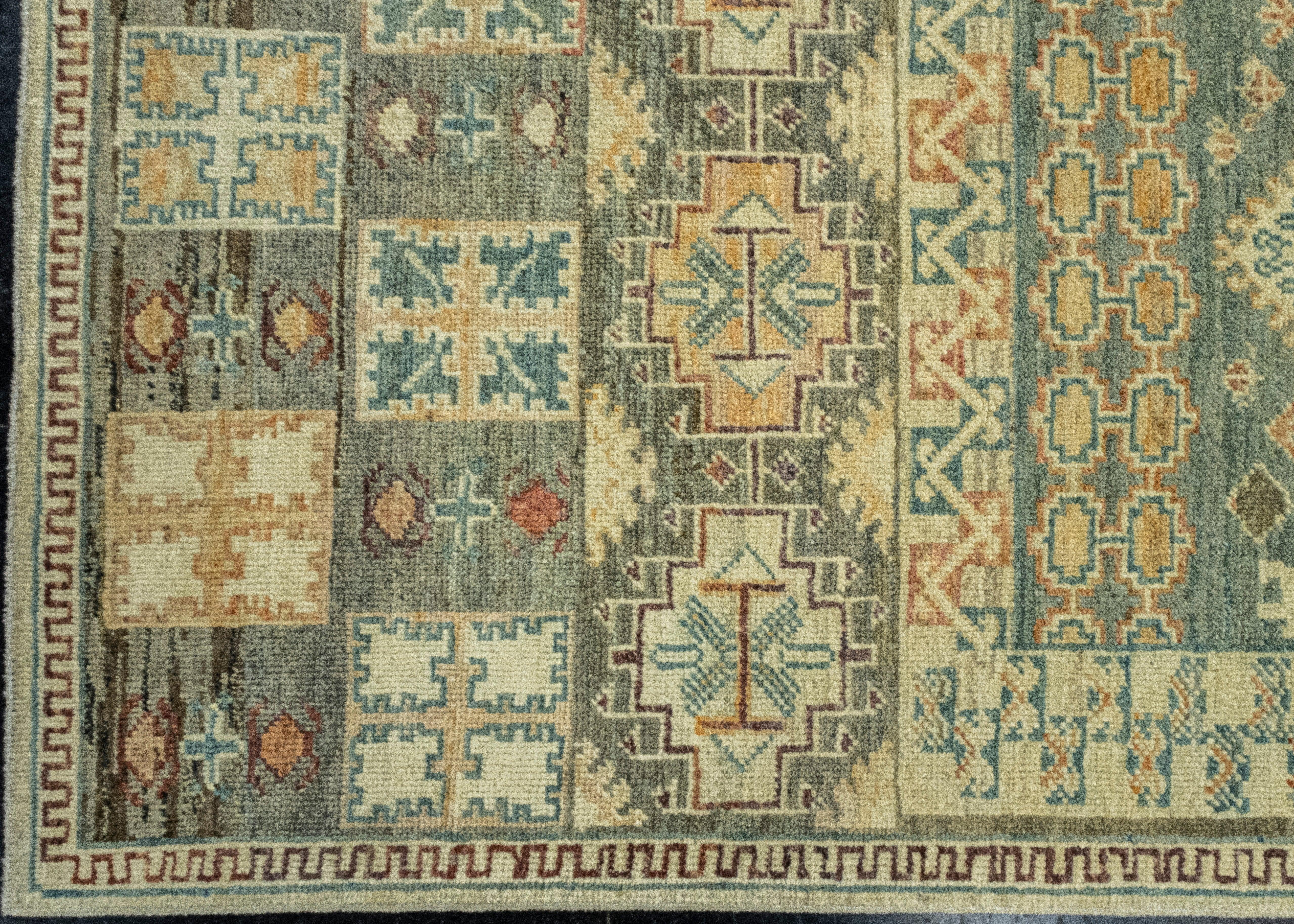 Turkish Old Wool Oushak Rug 7'11