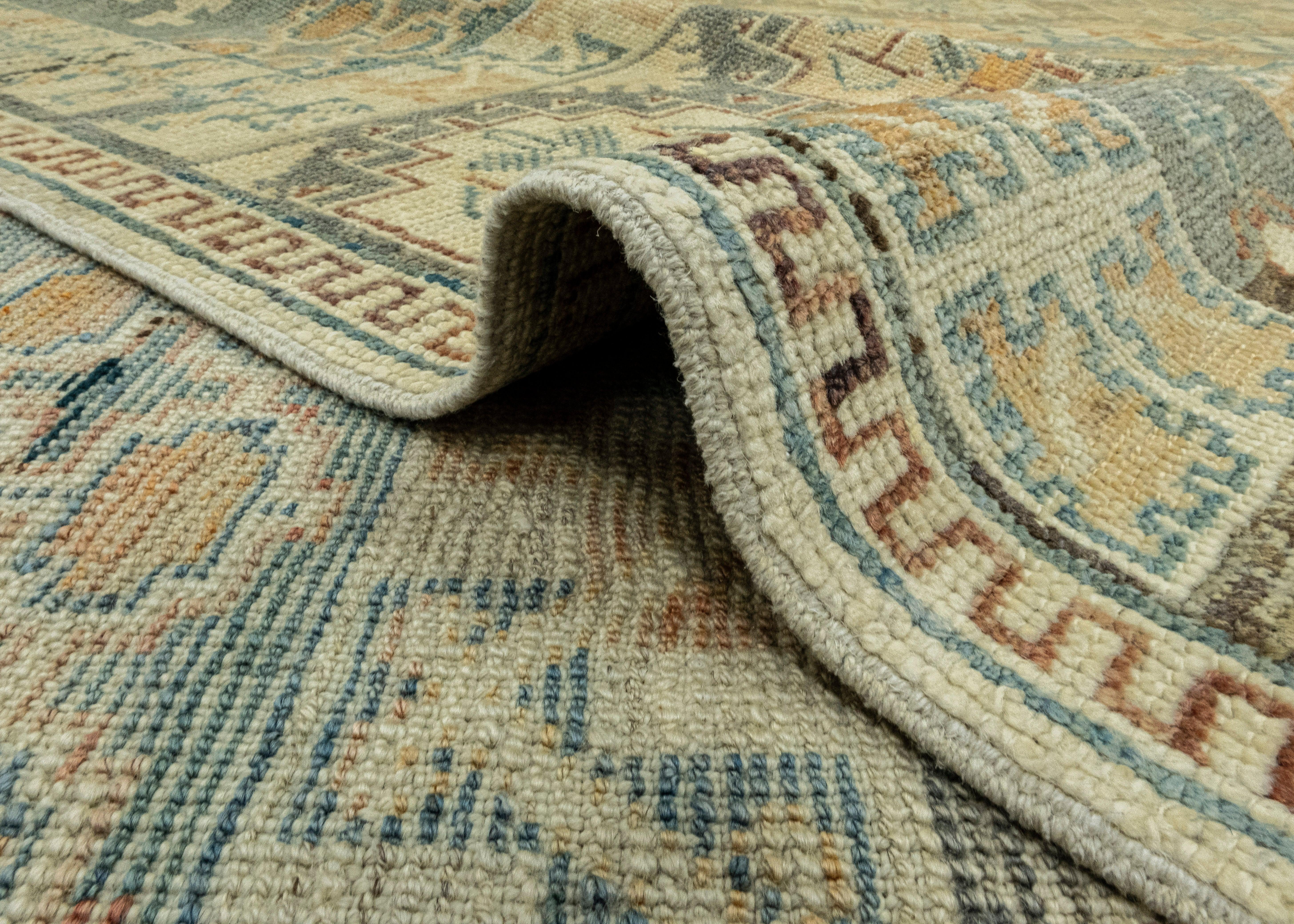 Turkish Old Wool Oushak Rug 7'11