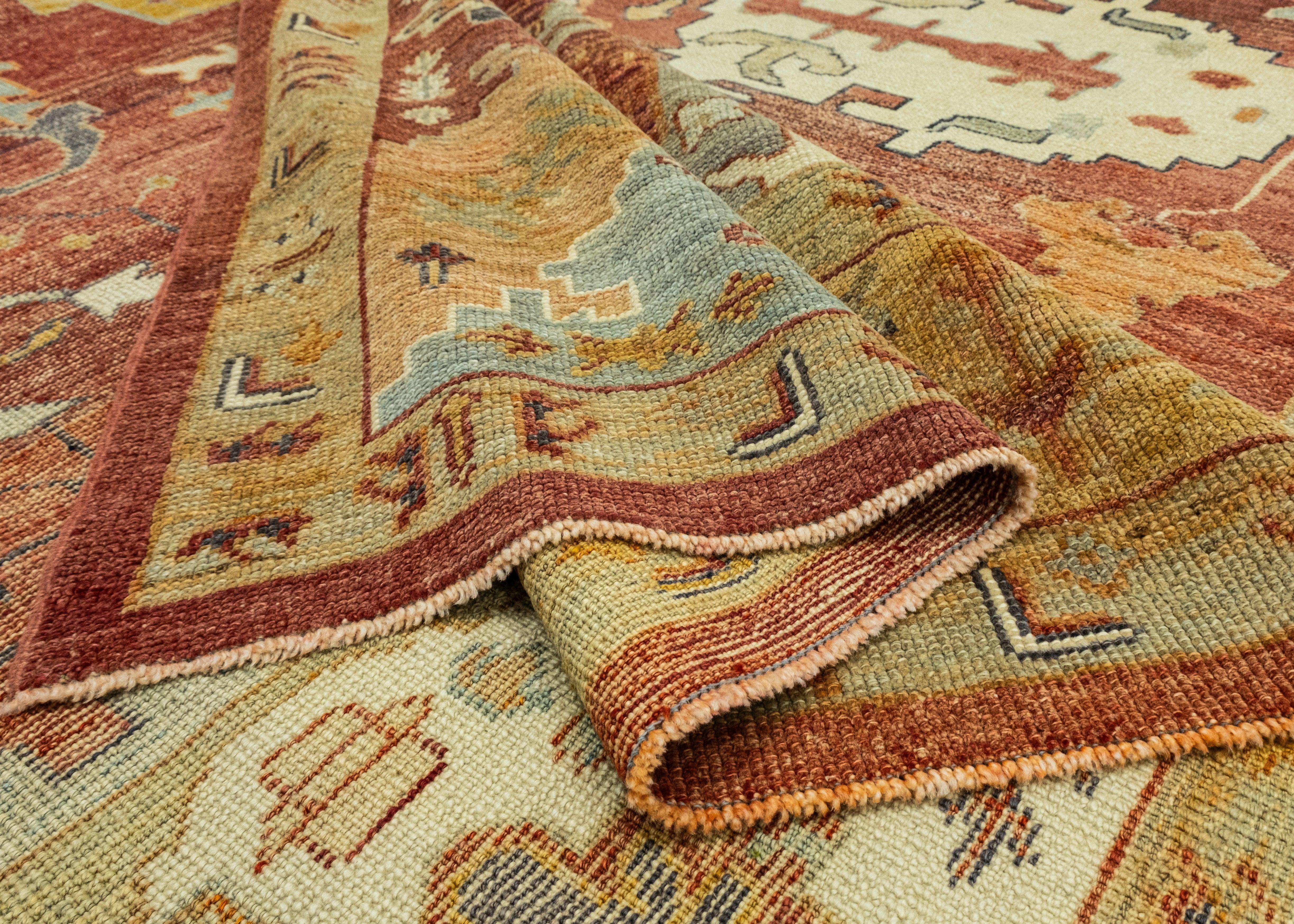 Lana Turkish Old Wool Oushak Rug 9'6