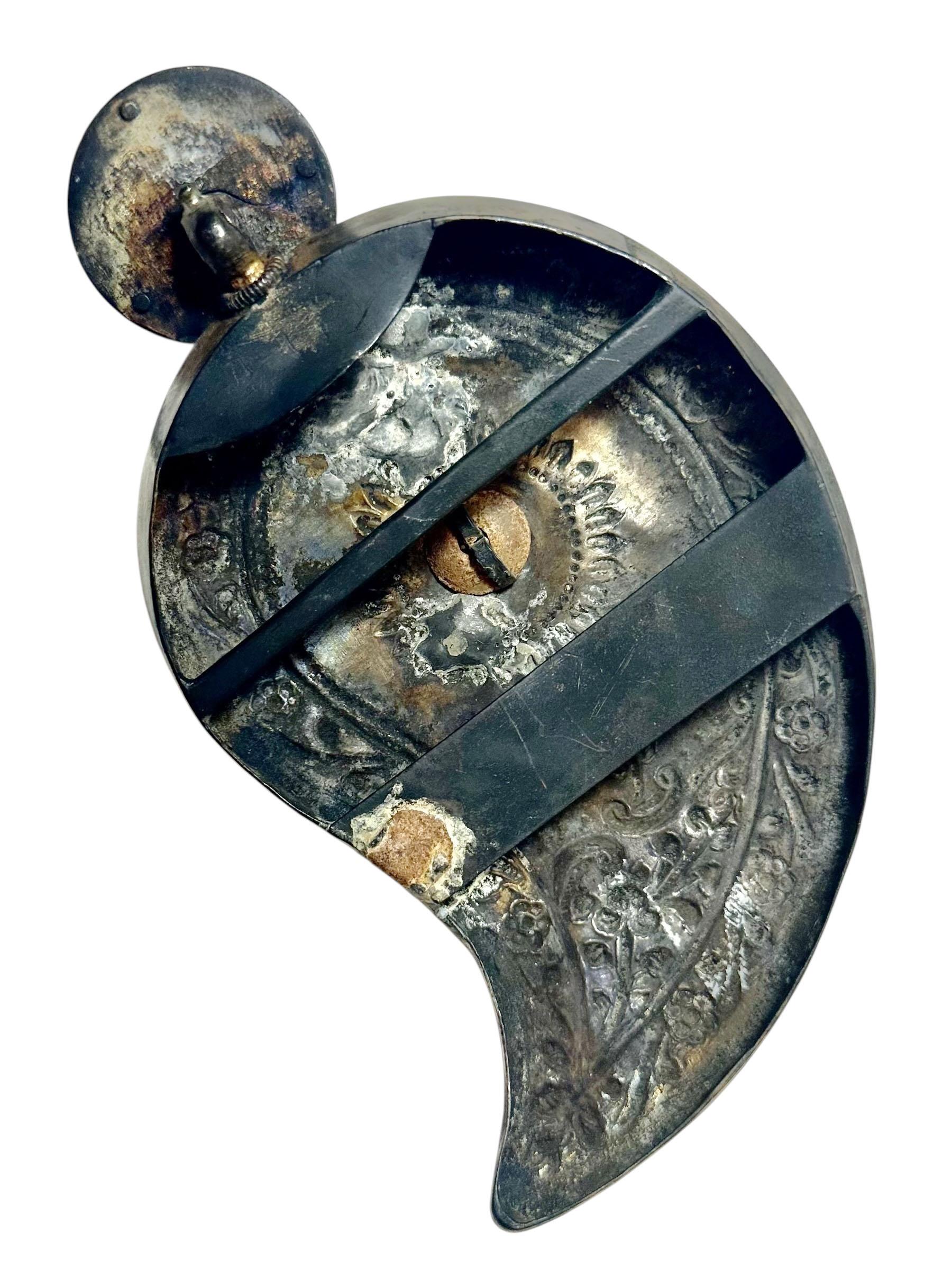 Argento Fibbia da cintura turca ottomana con pietre semi preziose in vendita
