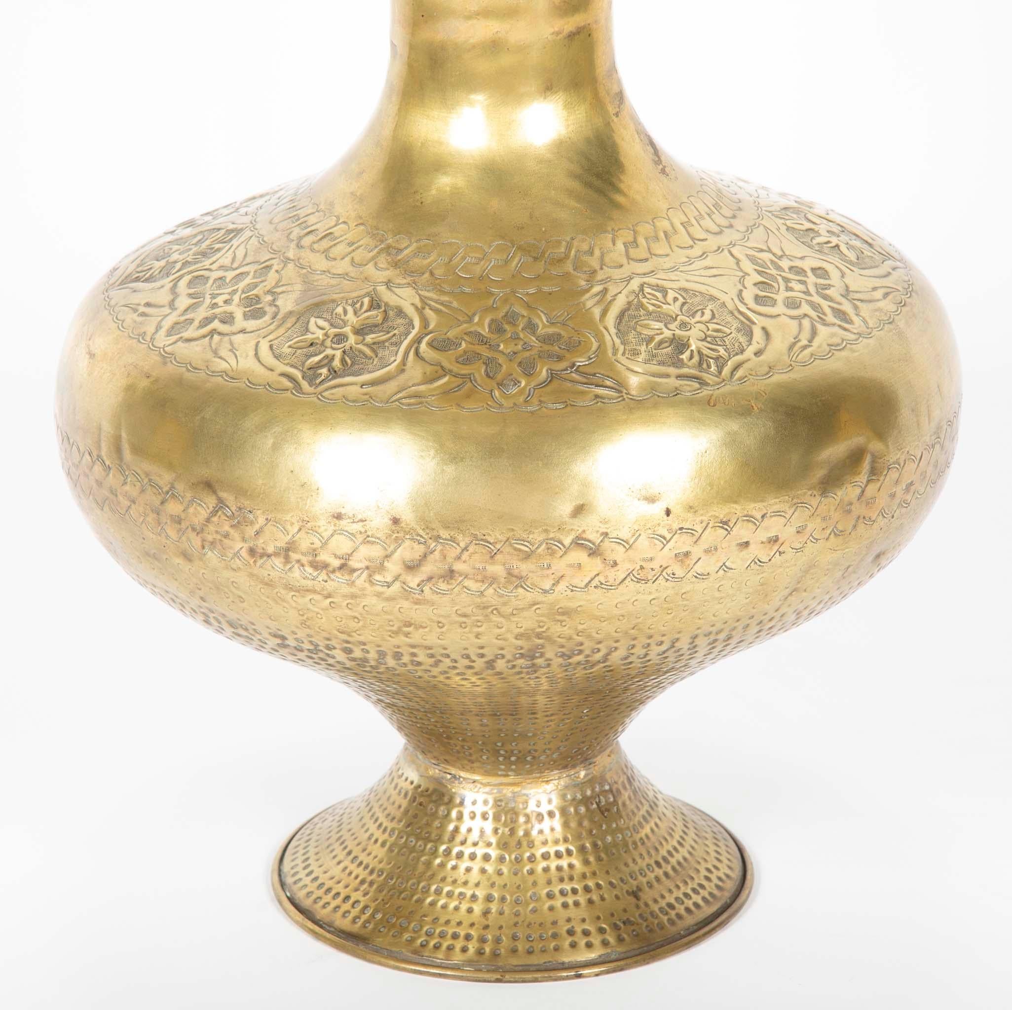 Turkish Ottoman Brass Ewer, Large Scale 4