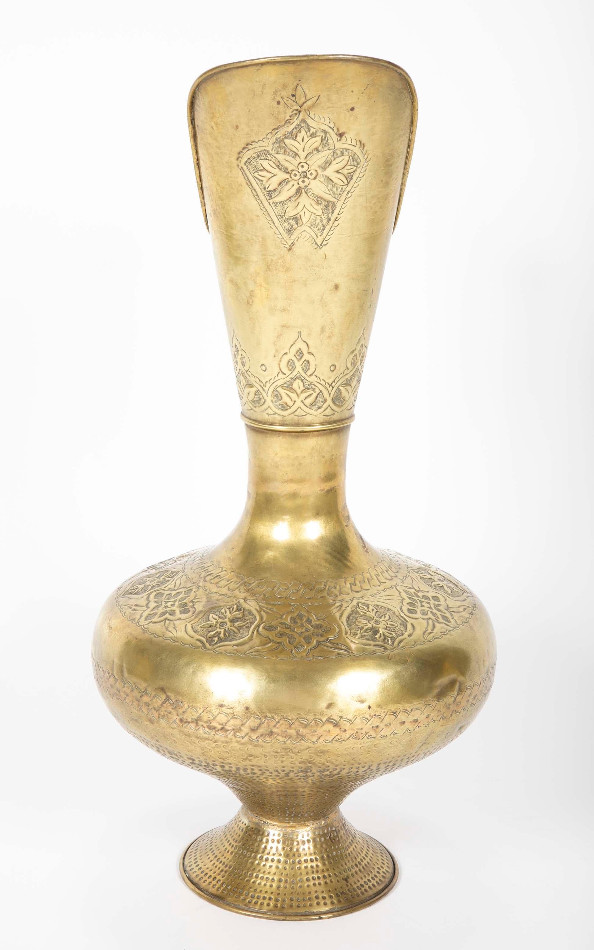 Turkish Ottoman Brass Ewer, Large Scale 2