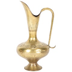 Turkish Ottoman Brass Ewer, Large Scale