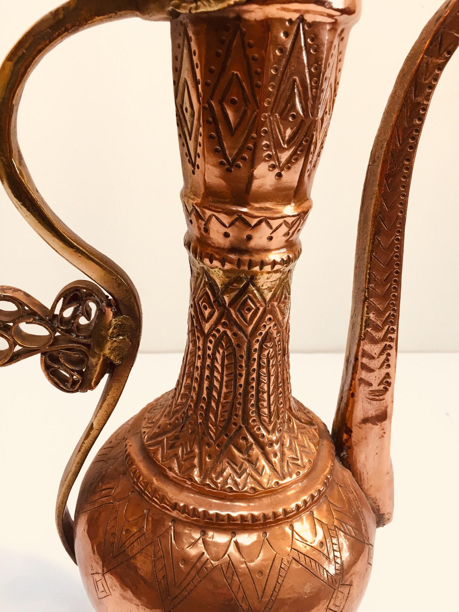Turkish Ottoman Copper Ewer 3