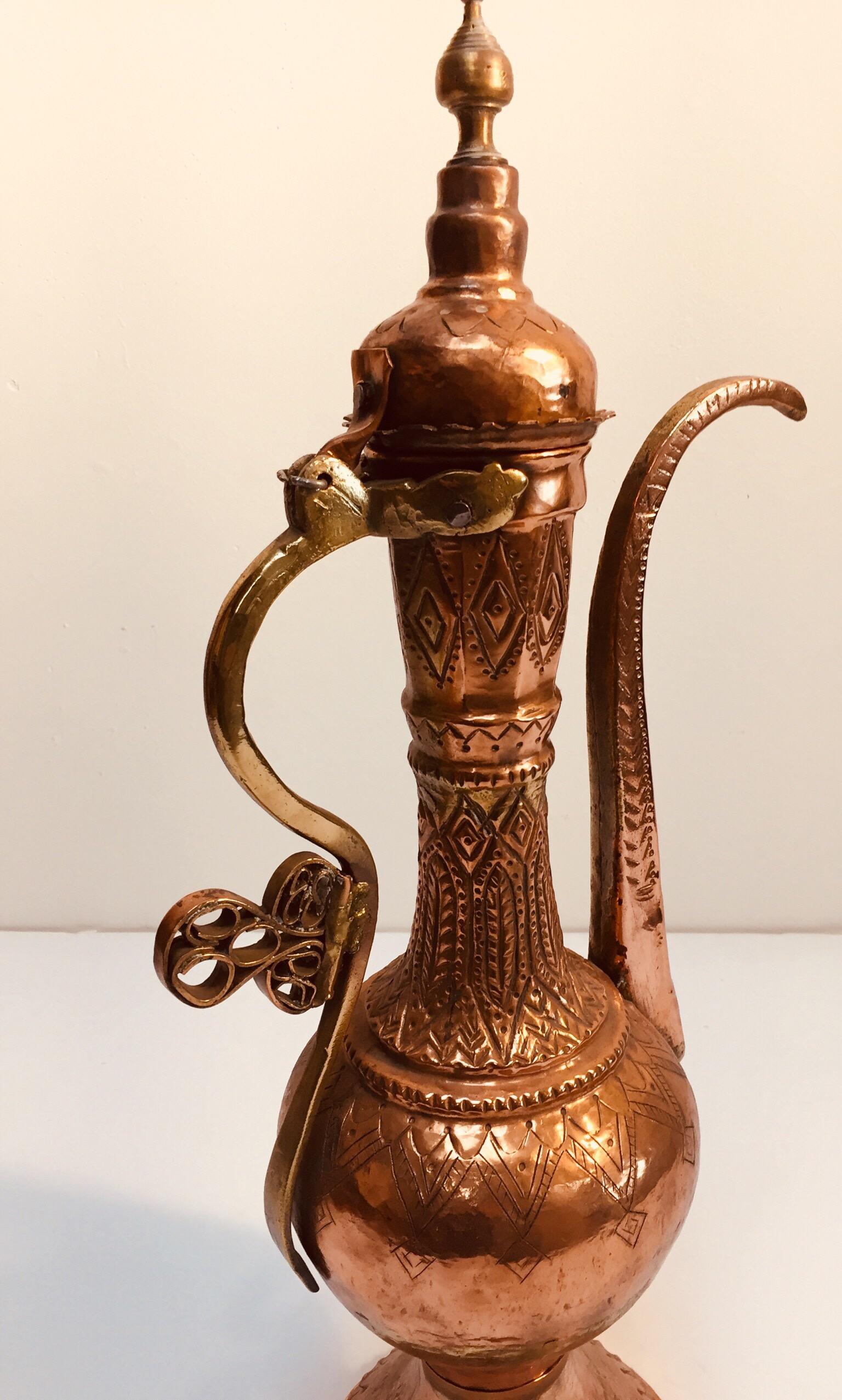 Turkish Ottoman Copper Ewer 4