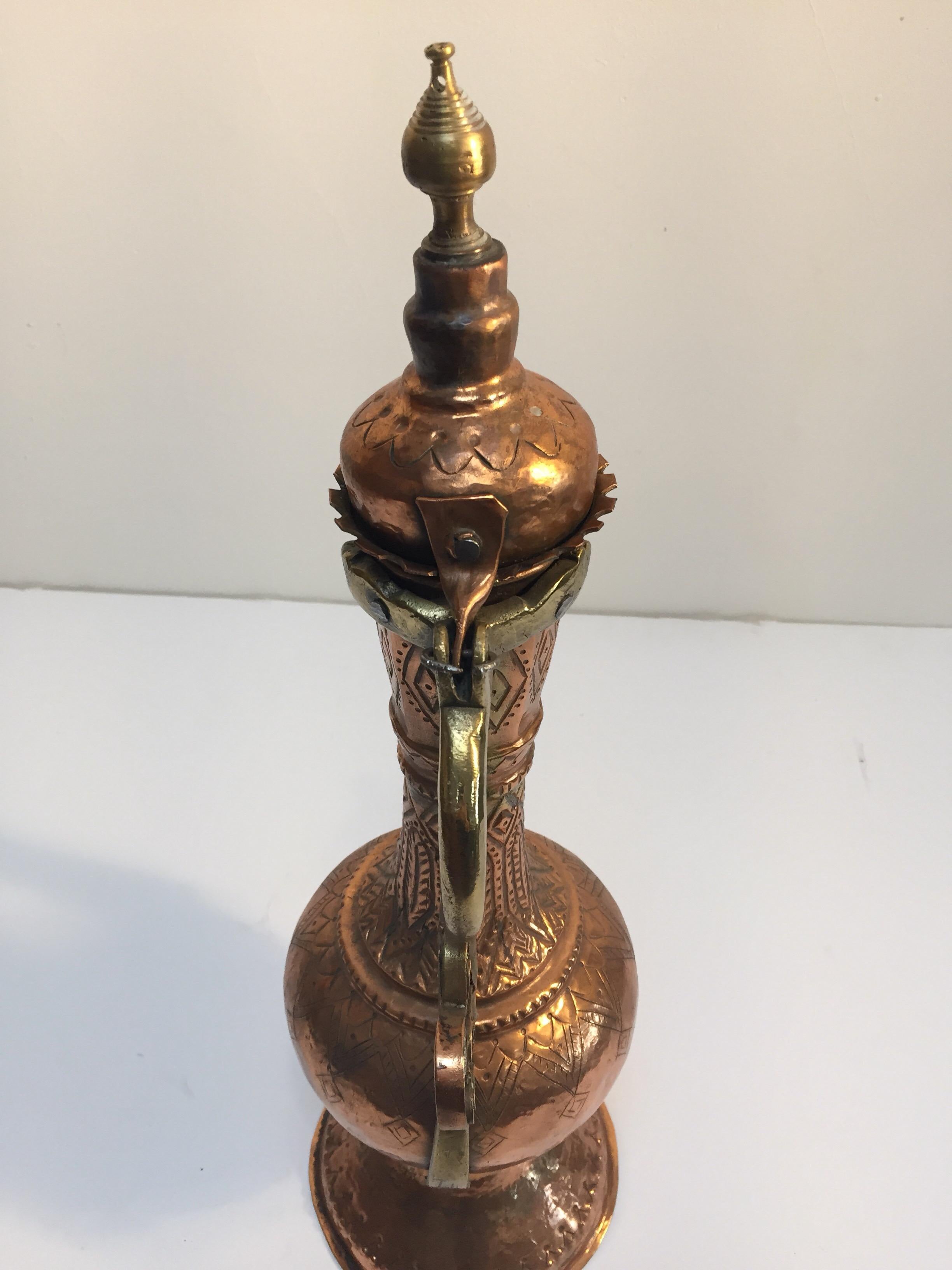 Turkish Ottoman Copper Ewer 6