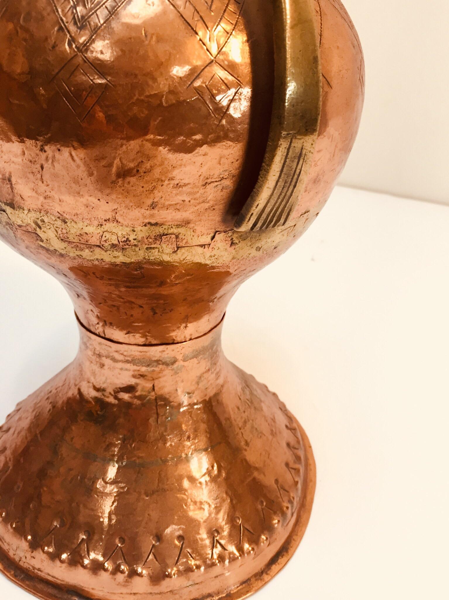 Turkish Ottoman Copper Ewer 8
