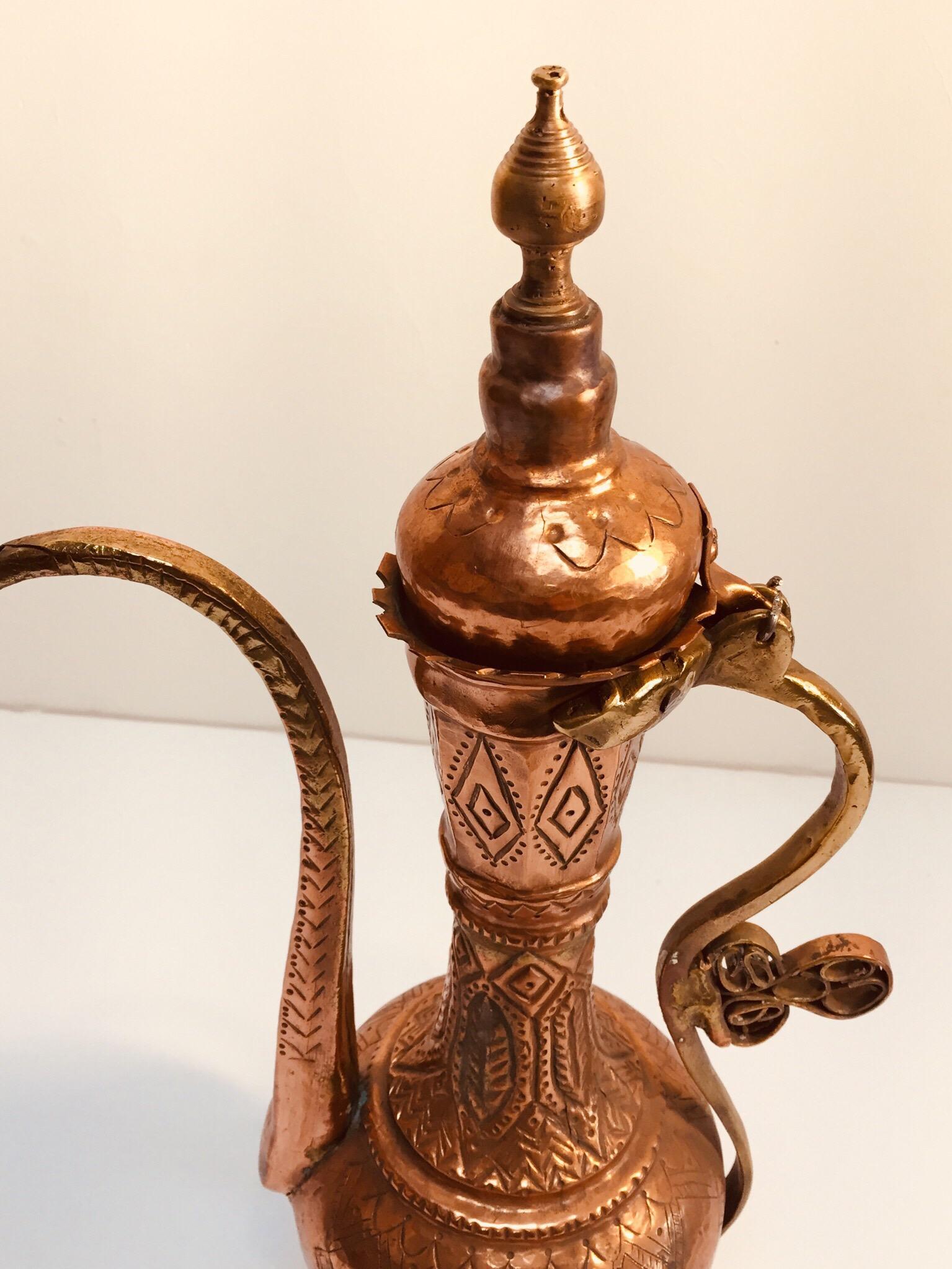19th Century Turkish Ottoman Copper Ewer