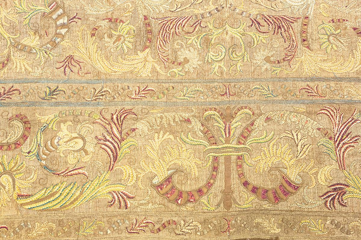 Türkische osmanische Textilien, barock inspiriert, geblümt (19. Jahrhundert) im Angebot