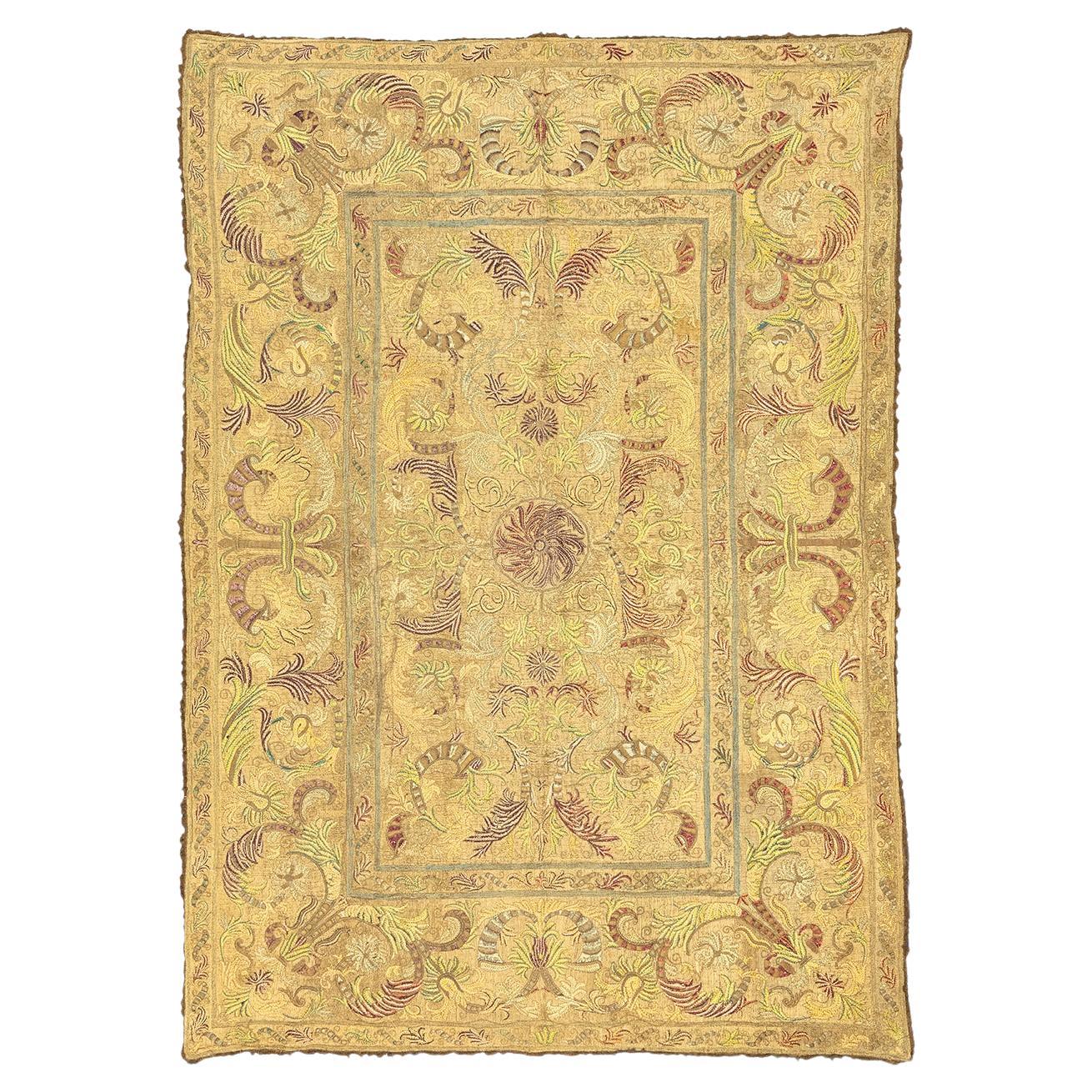Türkische osmanische Textilien, barock inspiriert, geblümt im Angebot