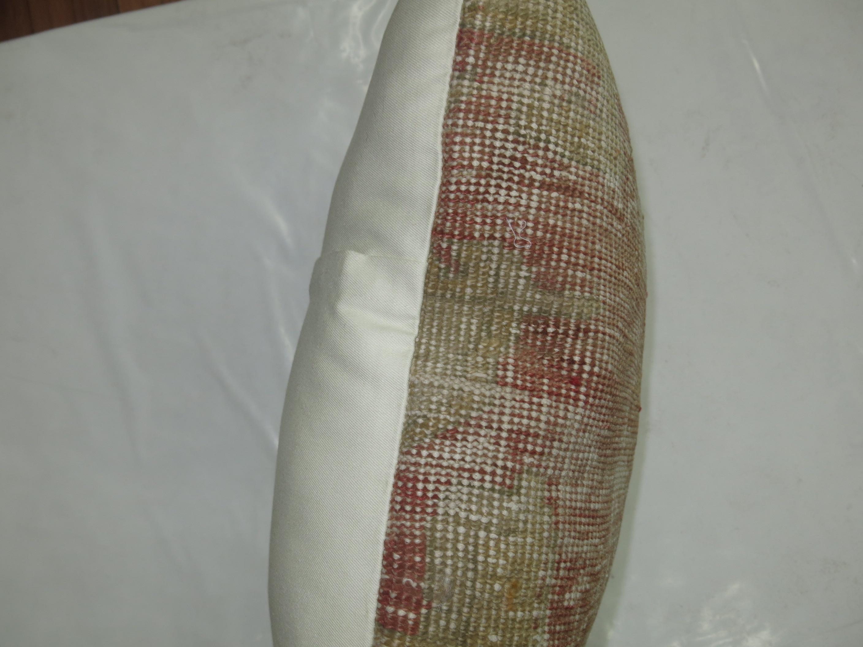 Sultanabad Turkish Oushak Bolster Rug Pillow