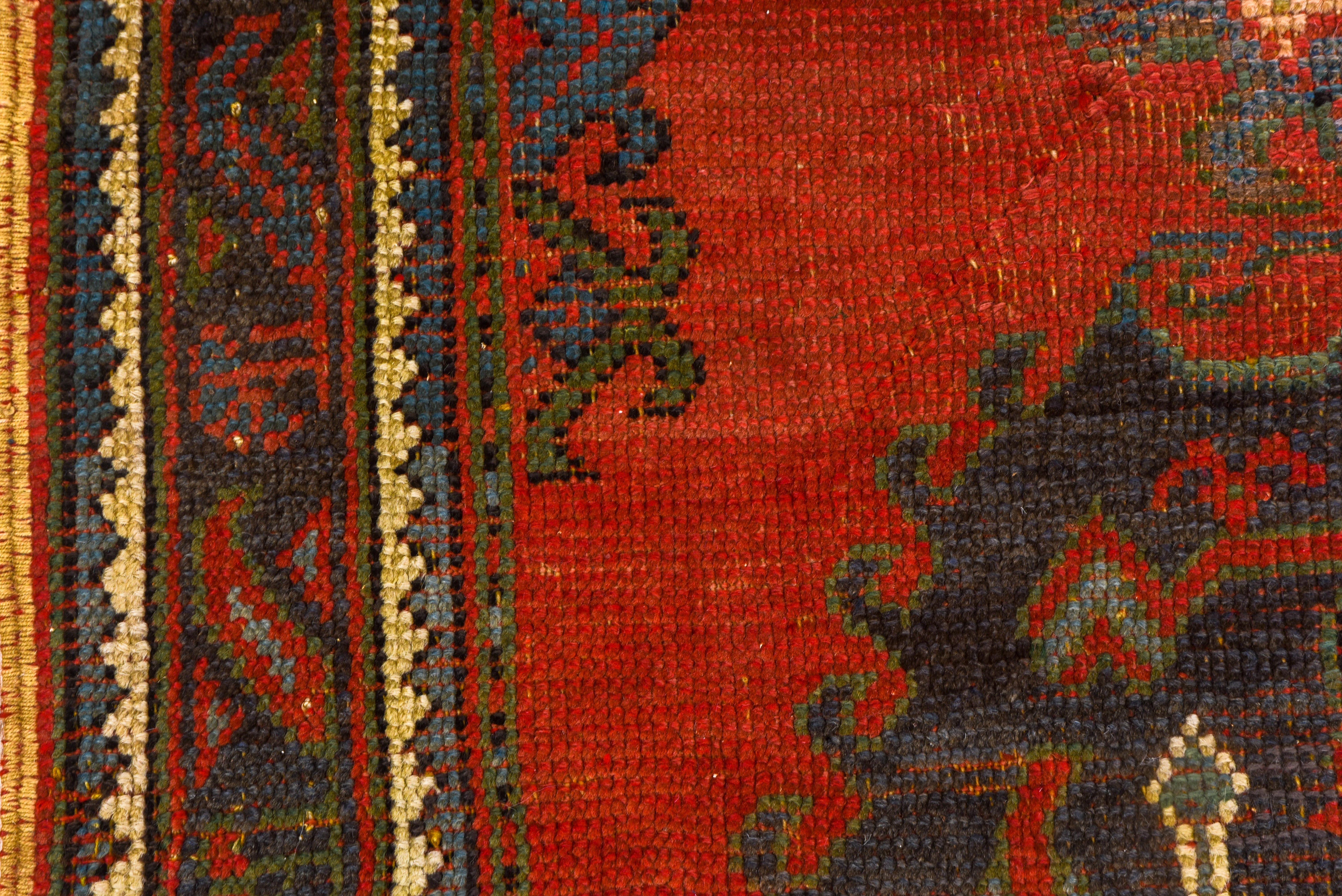 Early 20th Century Turkish Oushak Classical Red Traditional Double Motif  For Sale