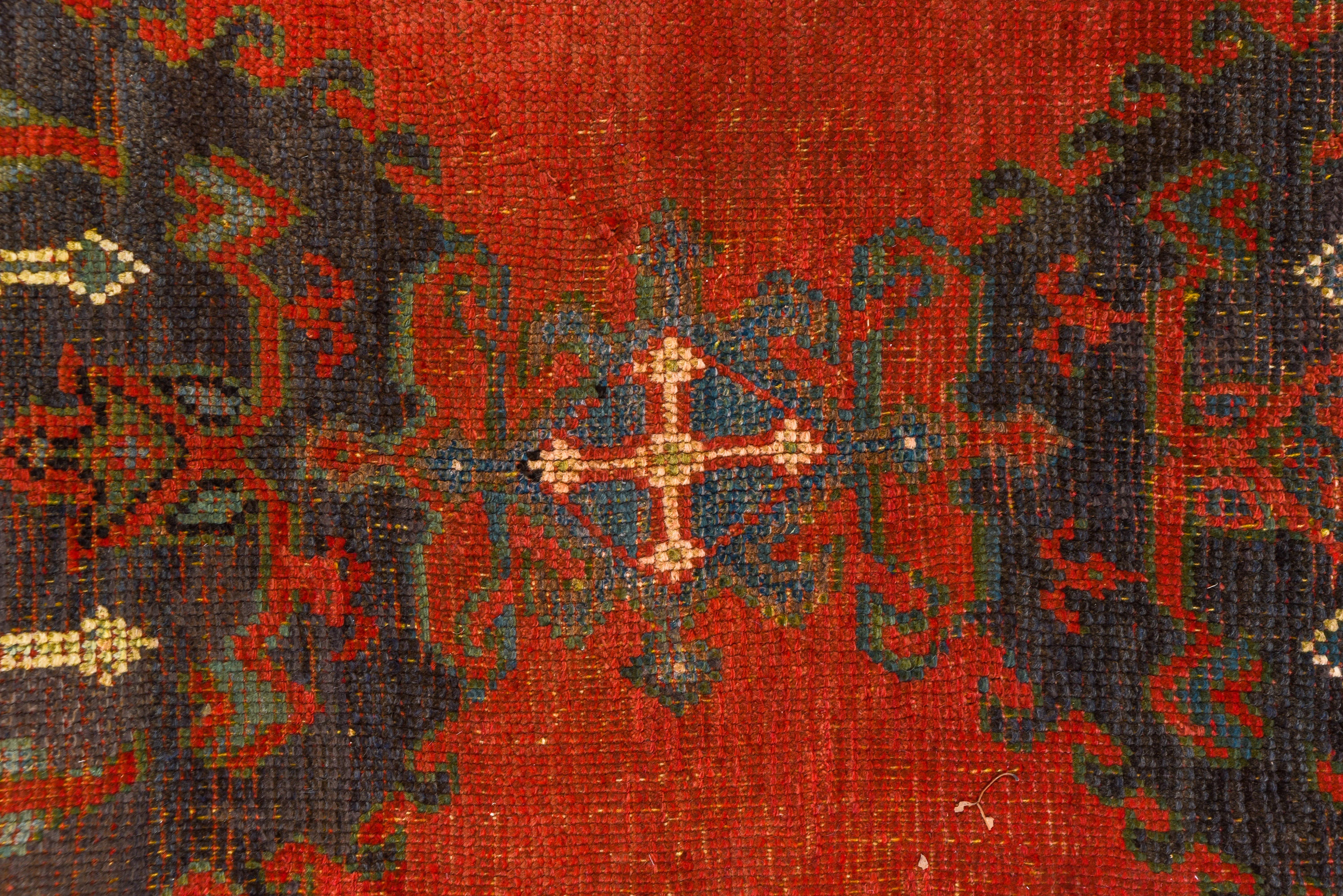 Turkish Oushak Classical Red Traditional Double Motif  For Sale 1