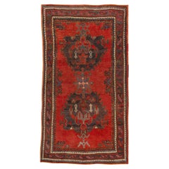 Turkish Oushak Classical Red Traditional Double Motif 