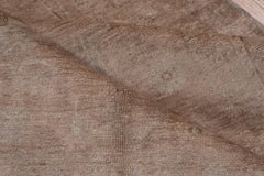Turkish Oushak in Solid Washed Tone with Faded Central Medallion
