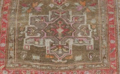 Turkish Oushak-Konya Runner with Tribal Medallion Designs and Geometric Motifs