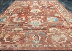 Türkischer Oushak-Teppich aus alter Wolle, 3,6 m x 4,3 m, Nr. 18130