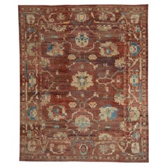 Türkischer Oushak-Teppich aus alter Wolle, 3,6 m x 4,3 m, Nr. 18130