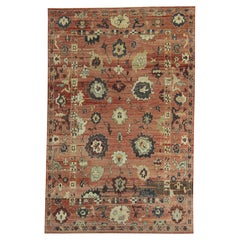 Tappeto turco Oushak in lana antica 9'1" x 13'10" #30135