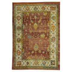 Turkish Oushak Old Wool Rug  9'10" x 14' #20121