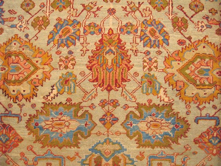 Antique Turkish Oushak Oriental Carpet, in Mansion Size, w/ Large
