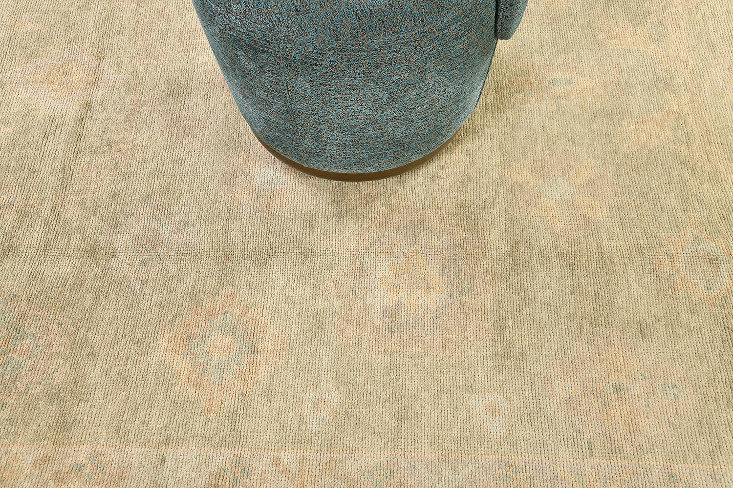 Noué à la main Tapis turc de la renaissance d'Oushak en vente