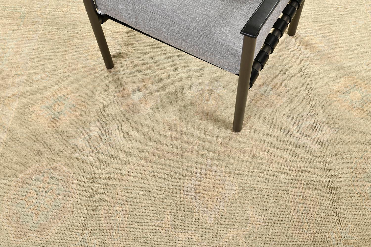 Laine Tapis turc de la renaissance d'Oushak en vente