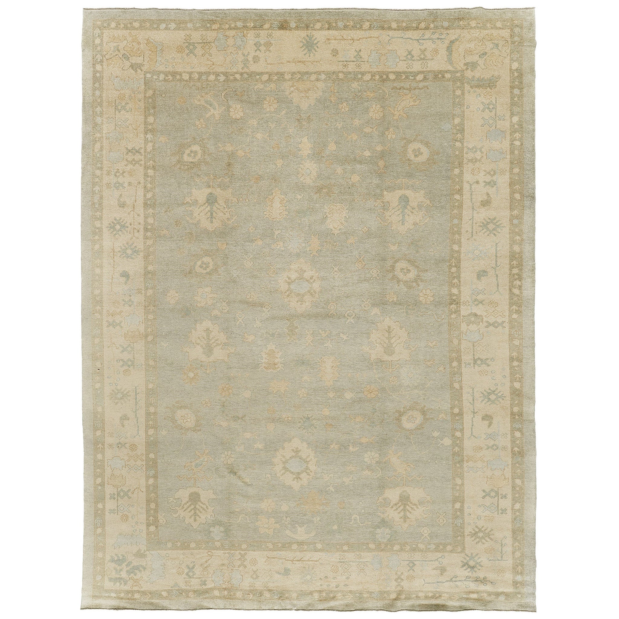 Tappeto turco Oushak Revival