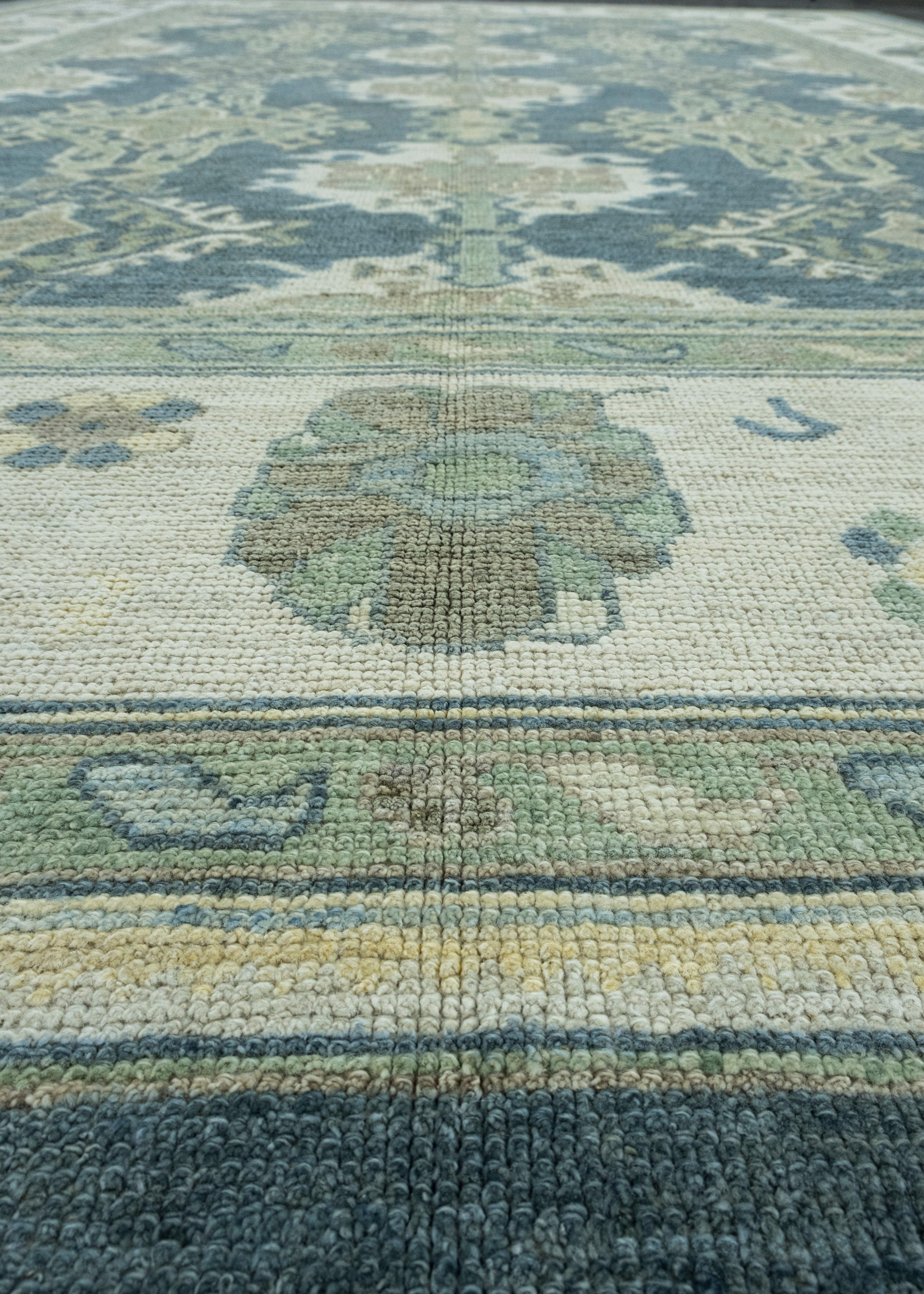 Contemporary Turkish Oushak Rug 10' x 14' #17404 For Sale