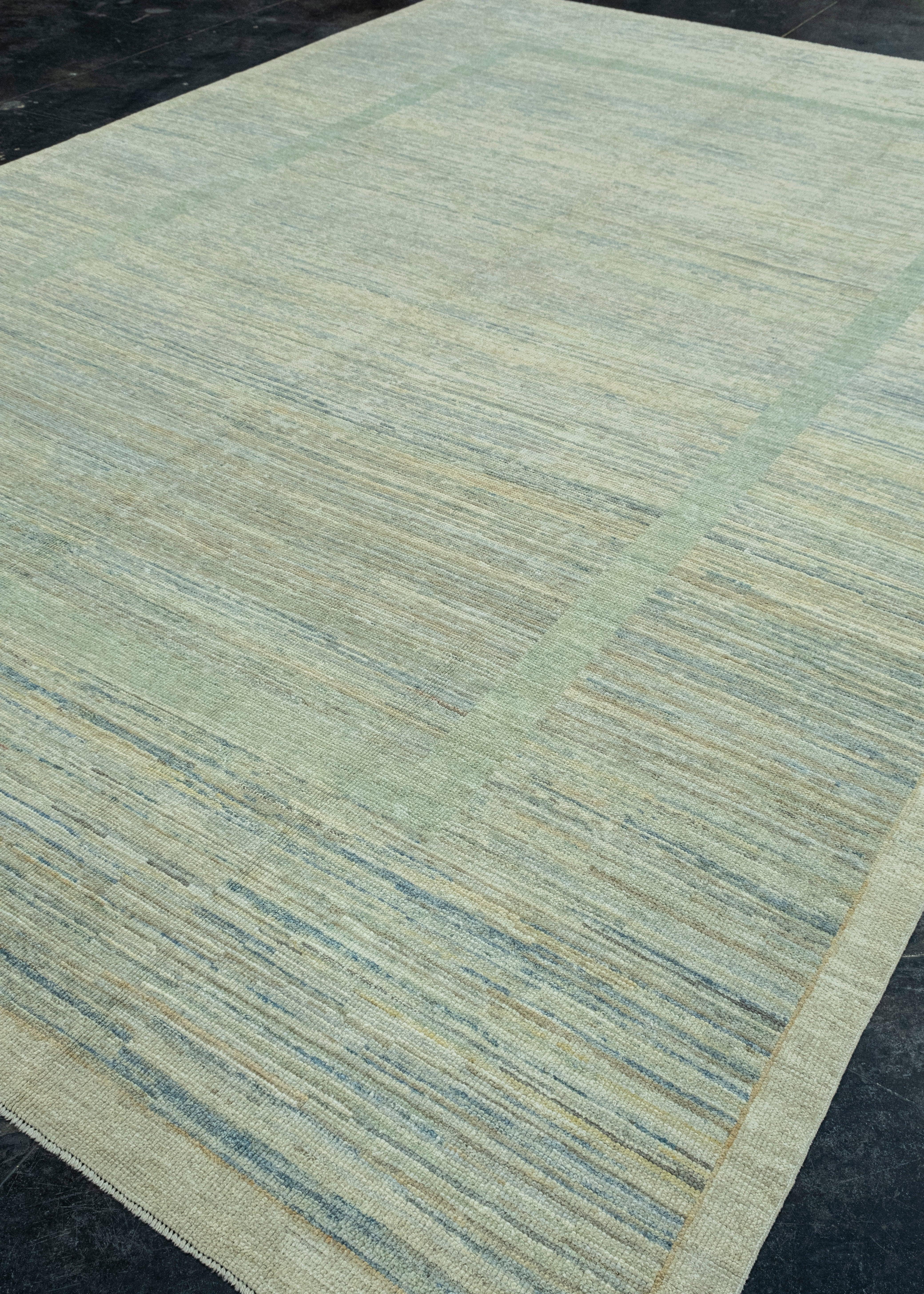 Hand-Knotted Turkish Oushak Rug 10' x 14'2