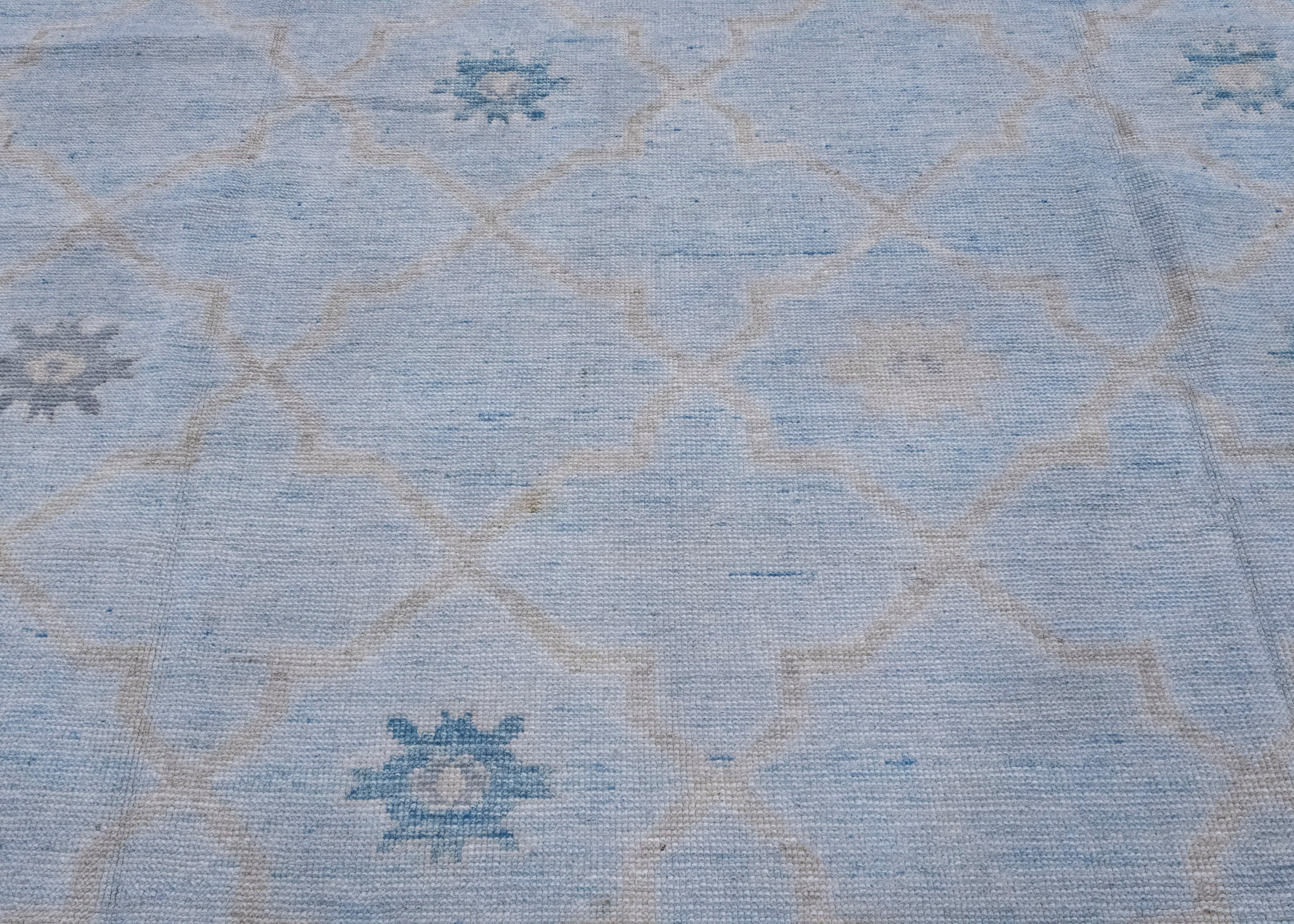 Wool Turkish Oushak Rug 10'1