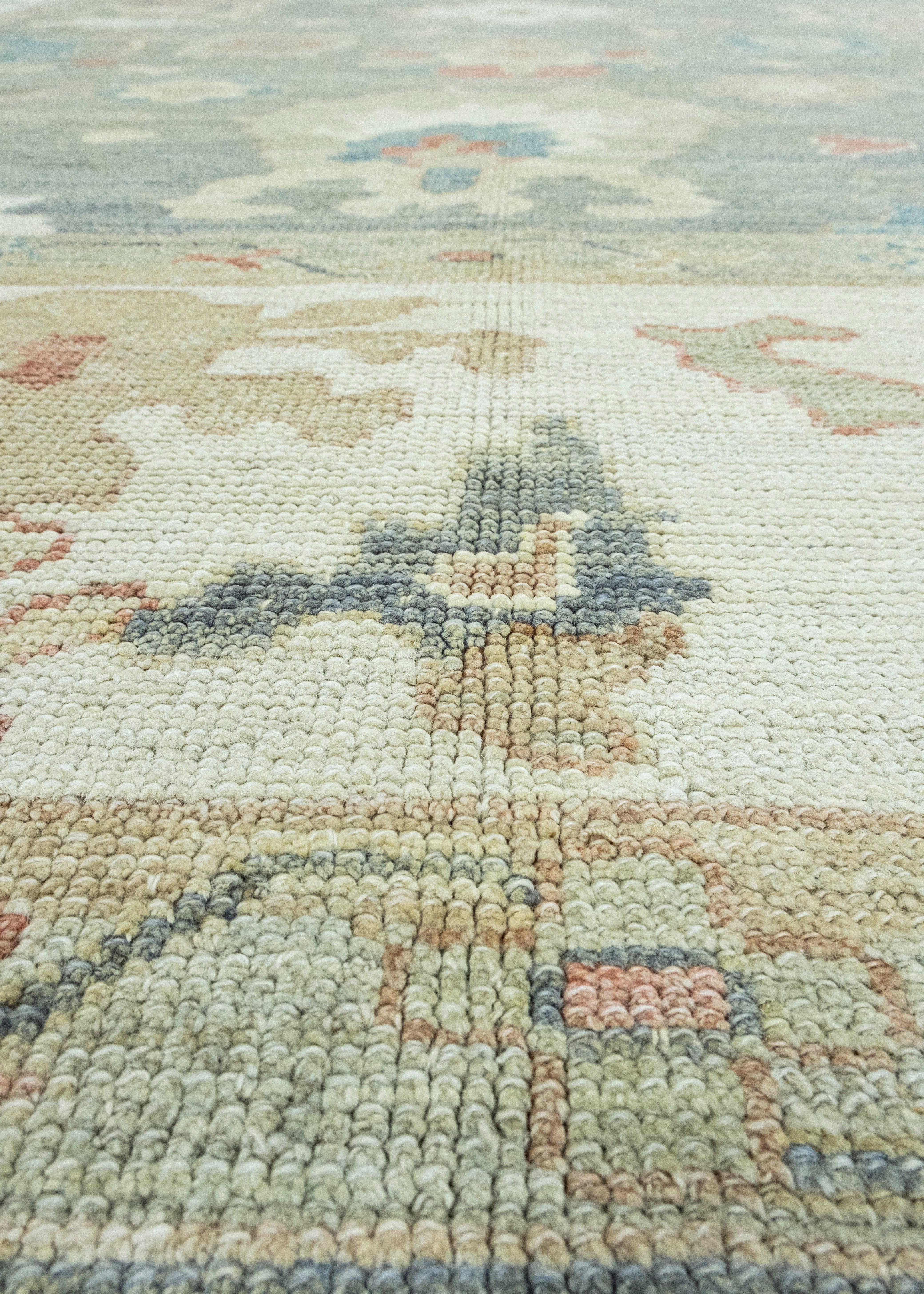 Contemporary Turkish Oushak Rug 10'1