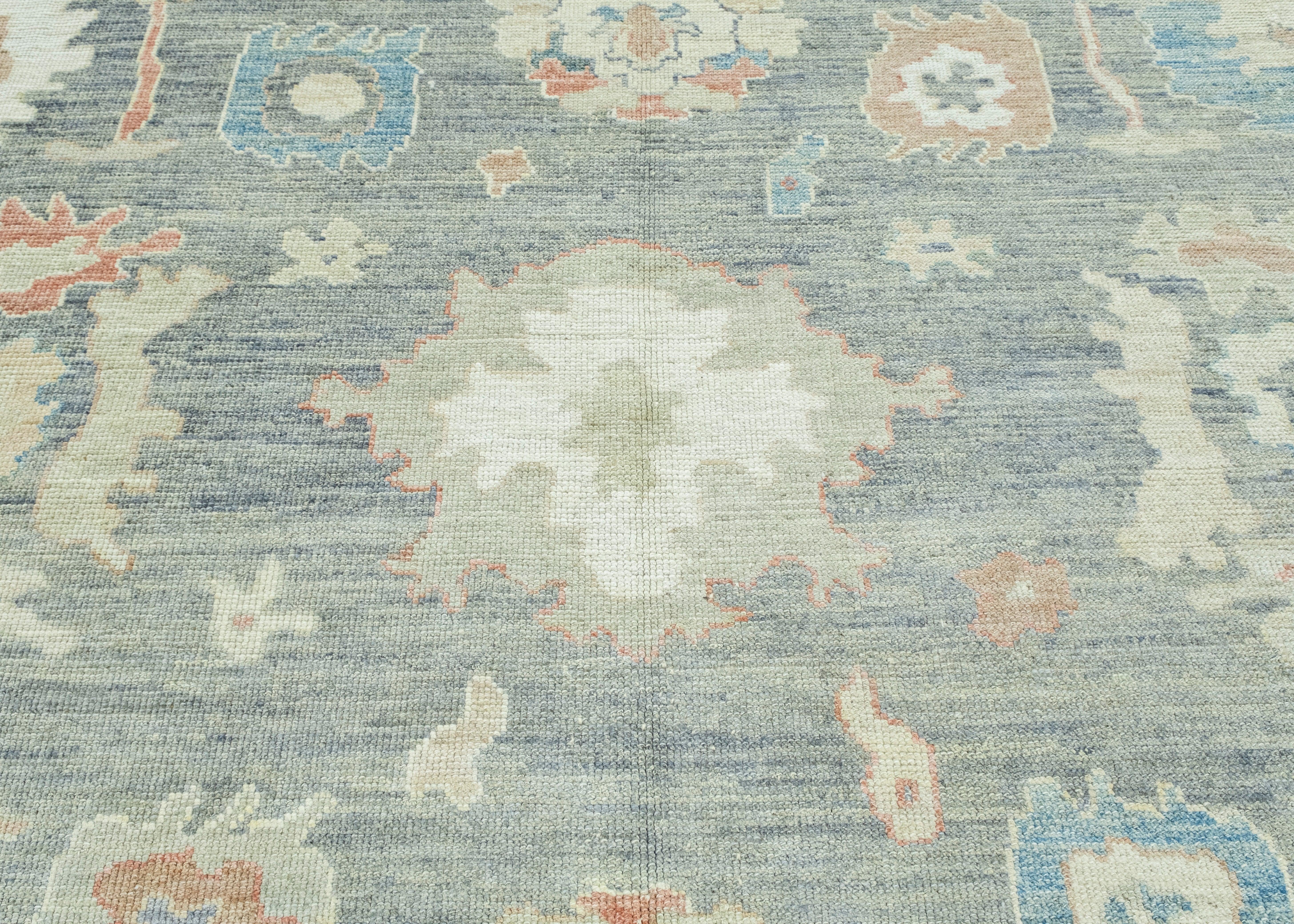 Wool Turkish Oushak Rug 10'1